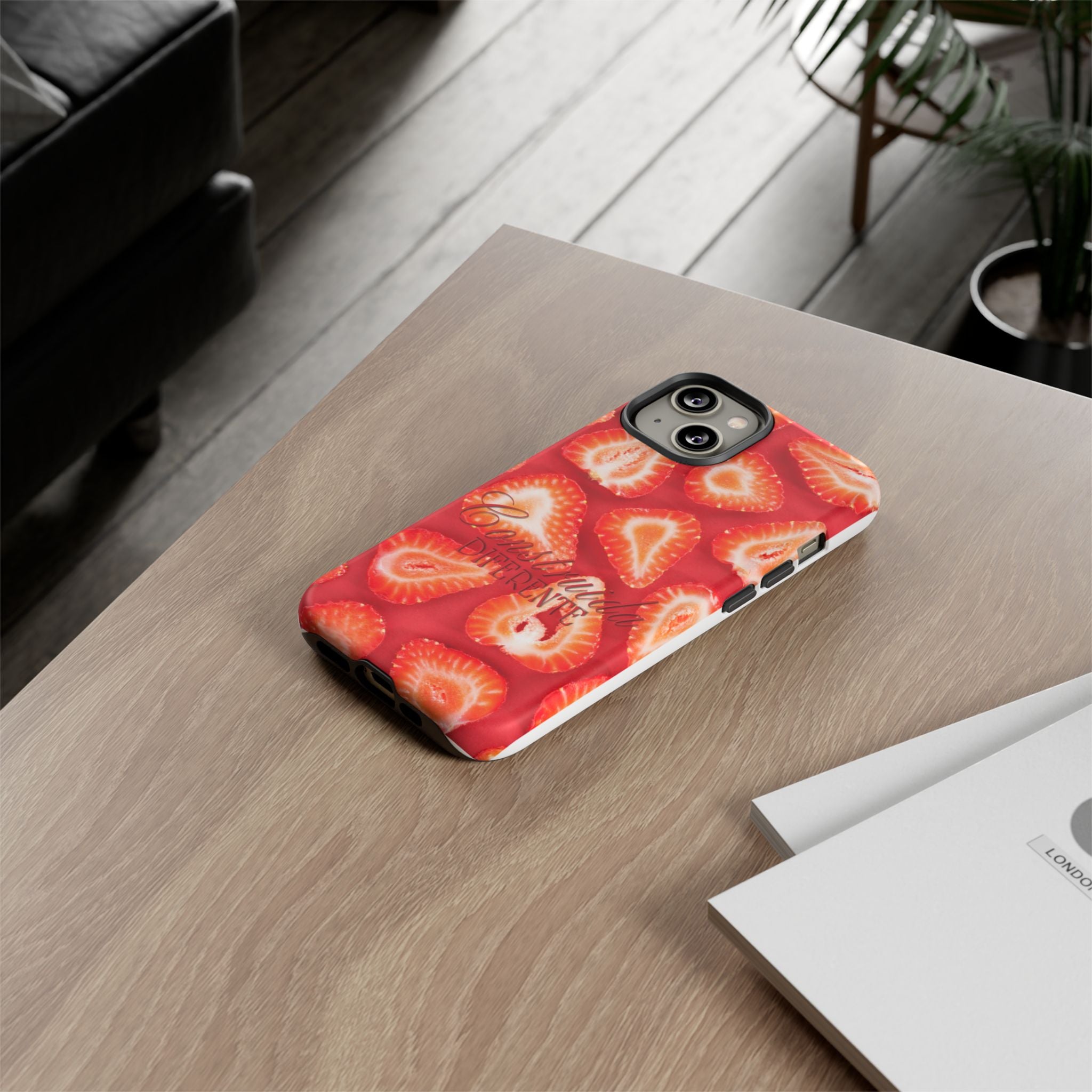 Strawberry Phone Case — Bold Red Fruit Pattern