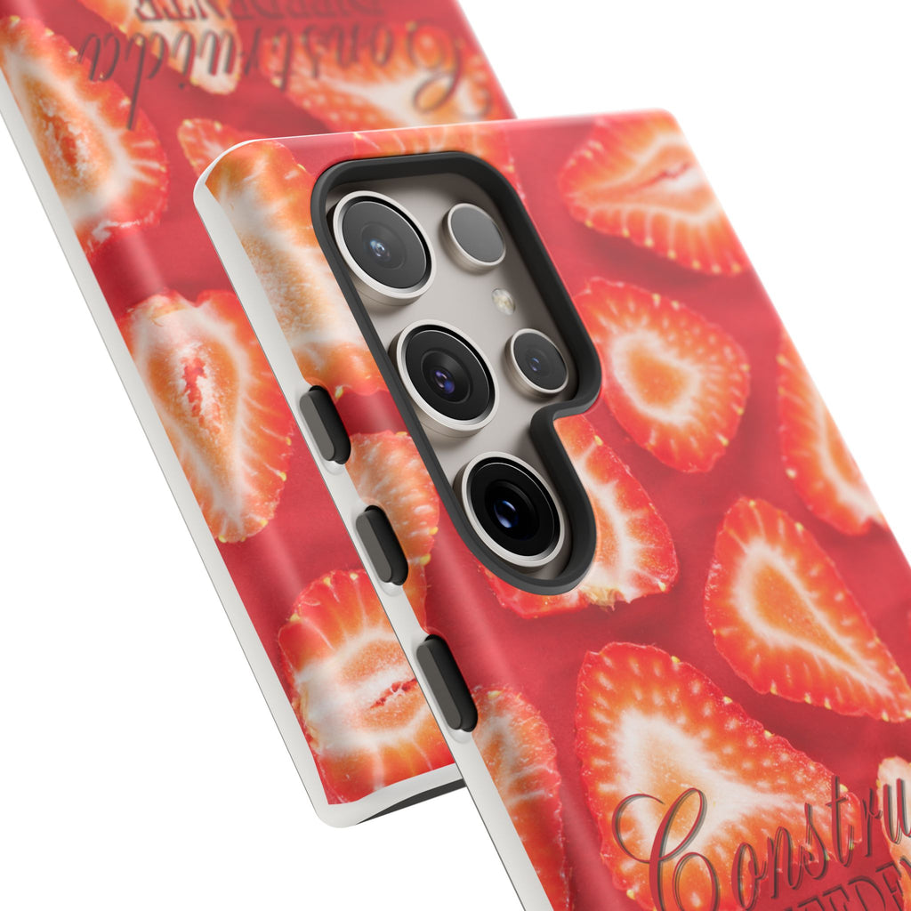 Strawberry Phone Case — Bold Red Fruit Pattern