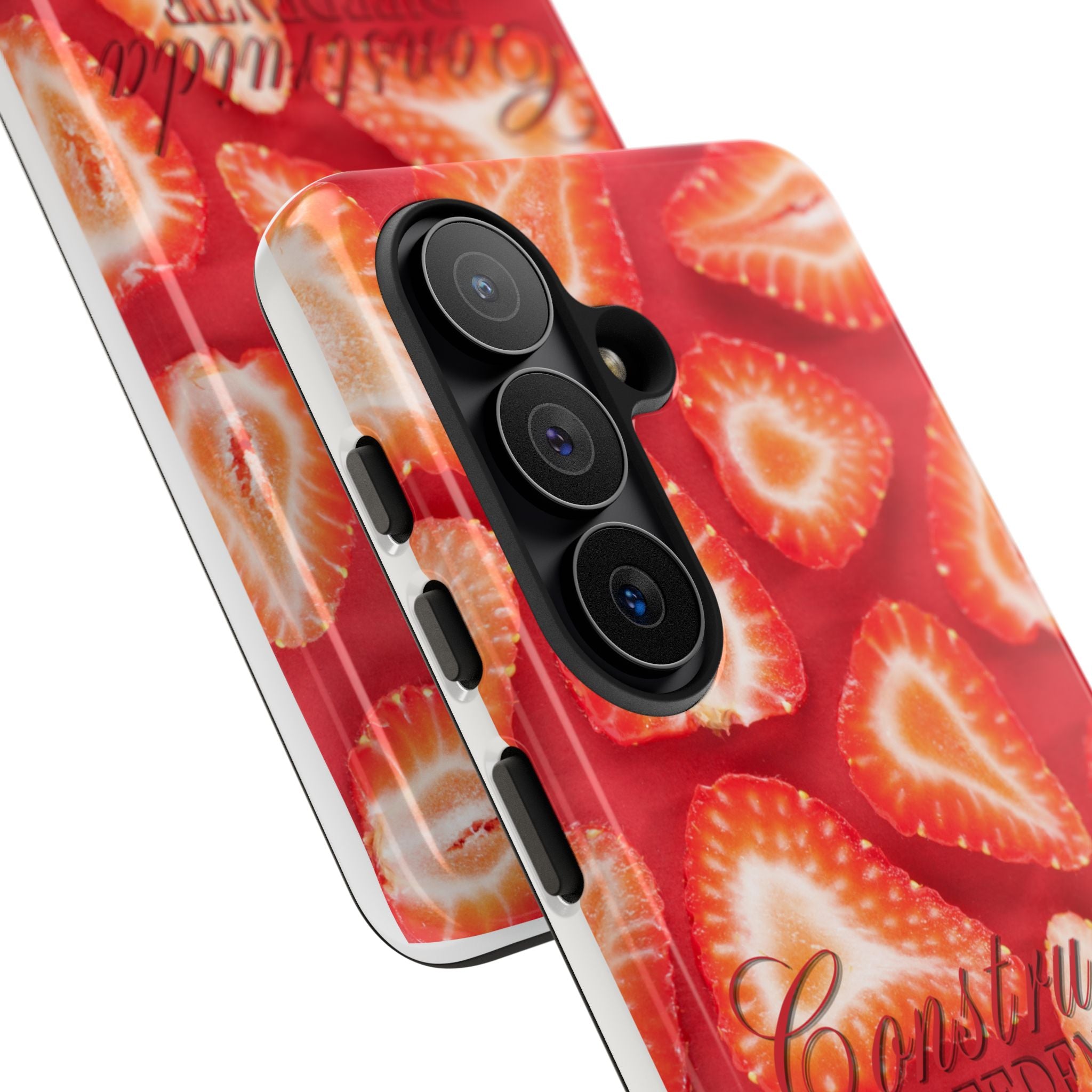 Strawberry Phone Case — Bold Red Fruit Pattern