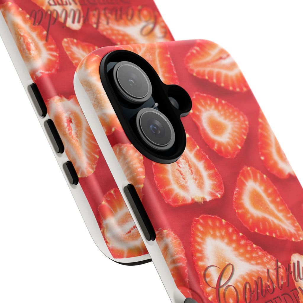Strawberry Phone Case — Bold Red Fruit Pattern