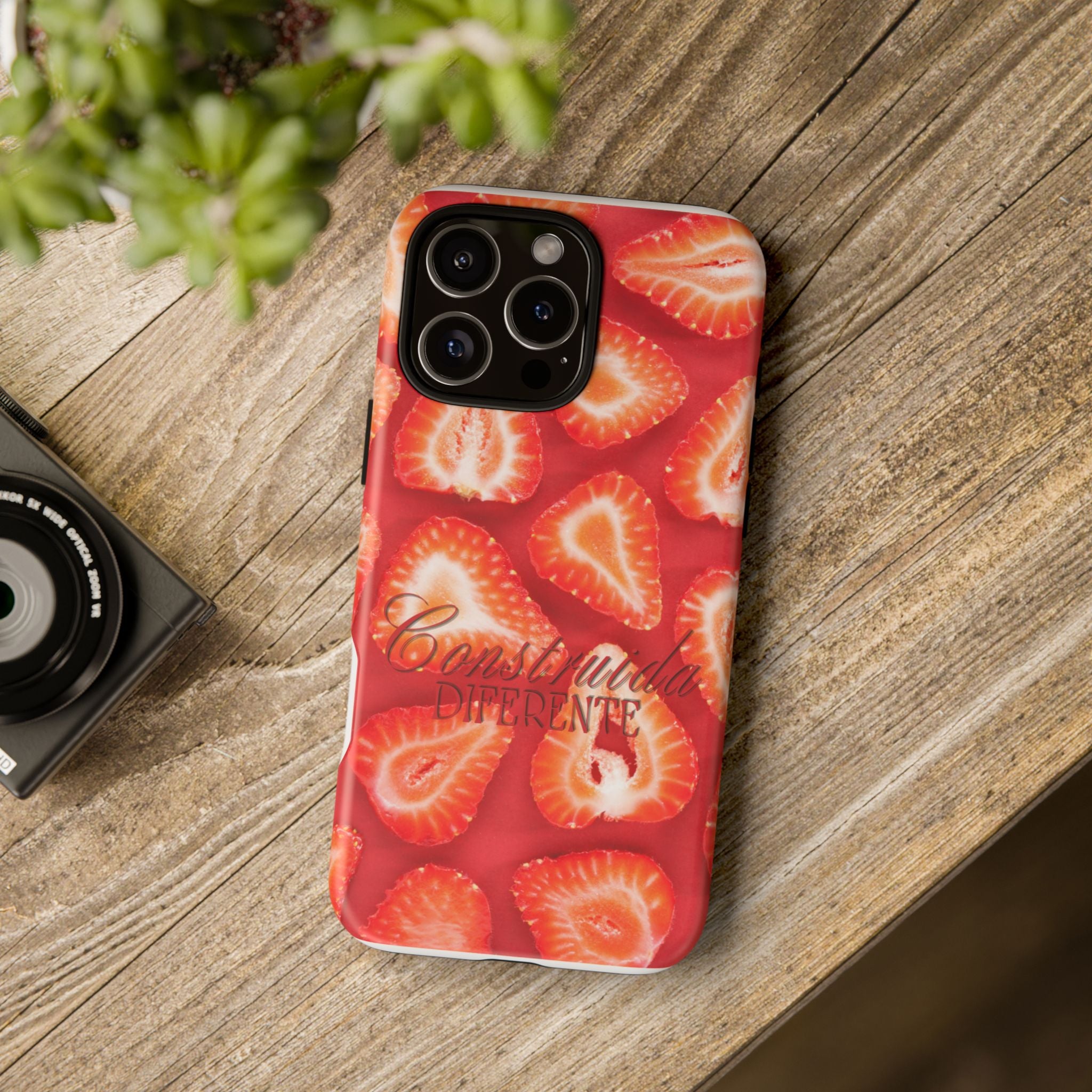 Strawberry Phone Case — Bold Red Fruit Pattern