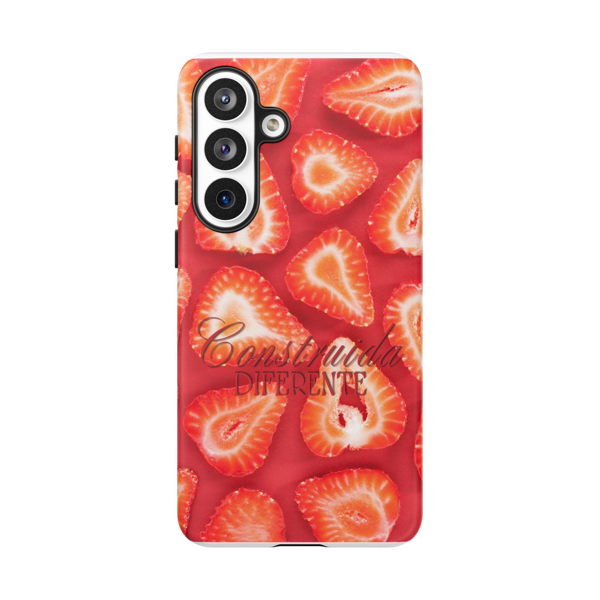 Strawberry Phone Case — Bold Red Fruit Pattern