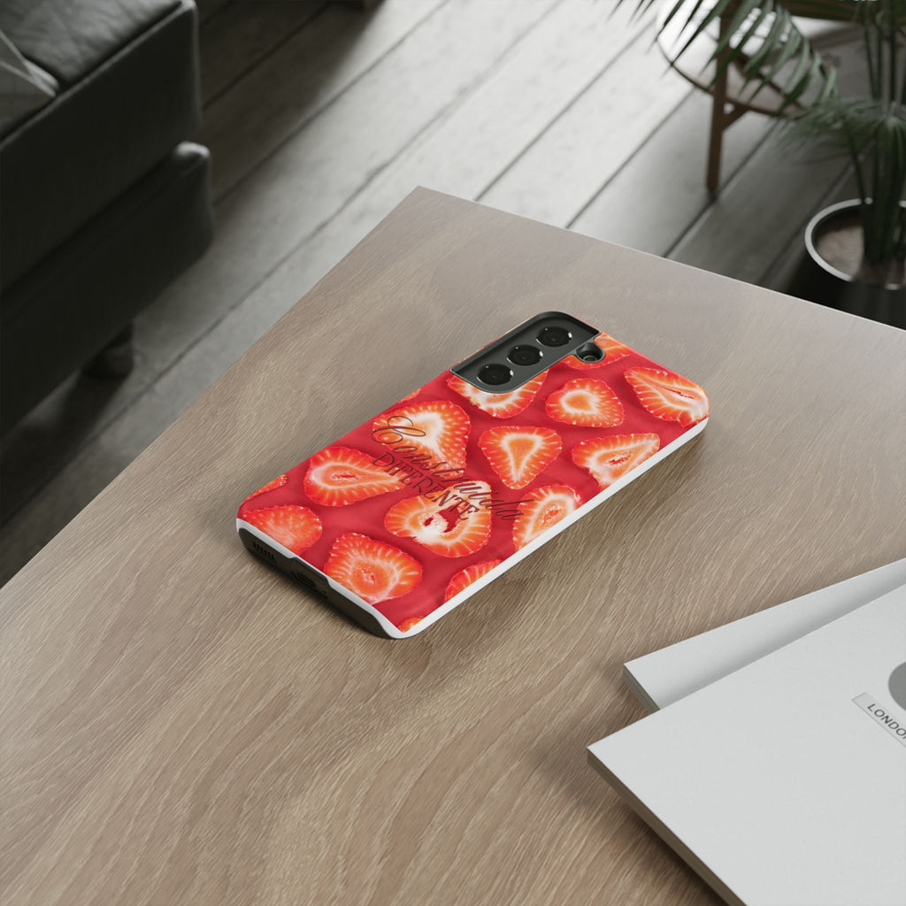 Strawberry Phone Case — Bold Red Fruit Pattern
