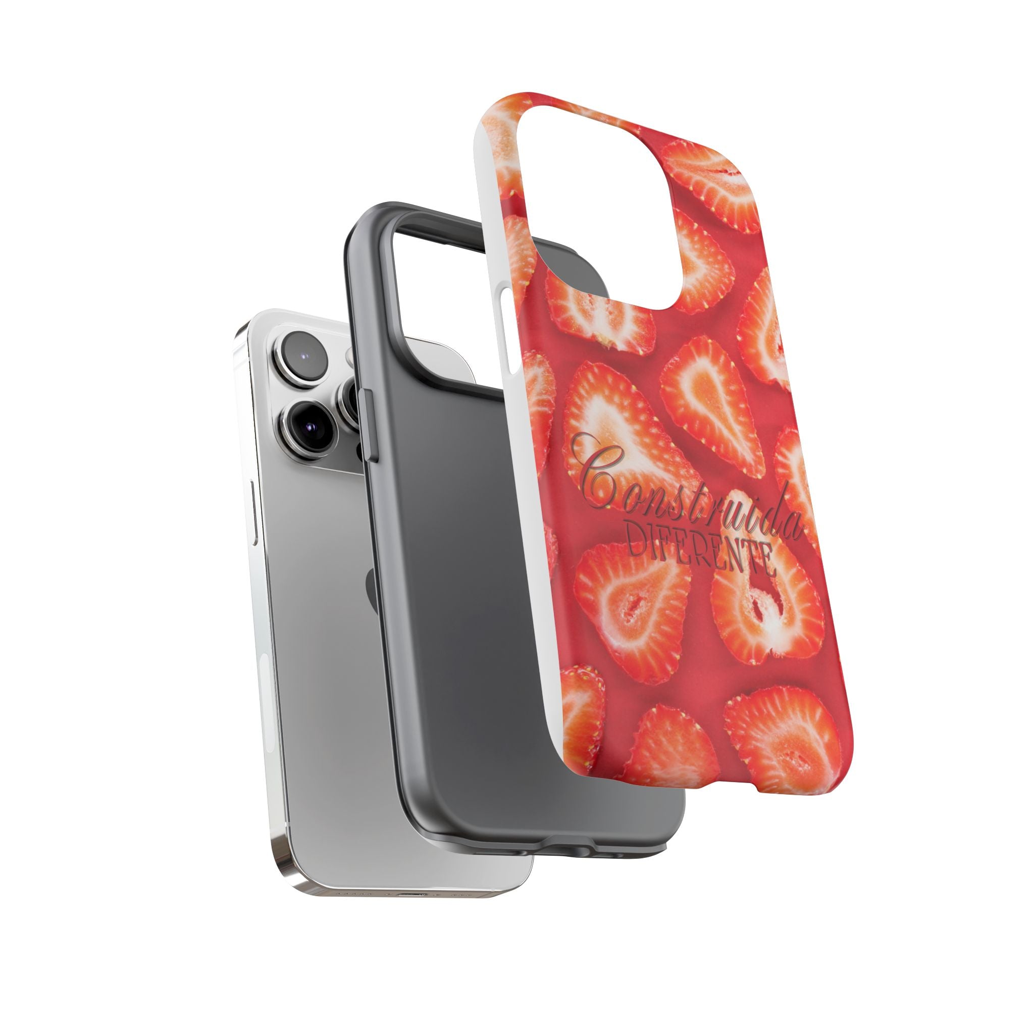 Strawberry Phone Case — Bold Red Fruit Pattern