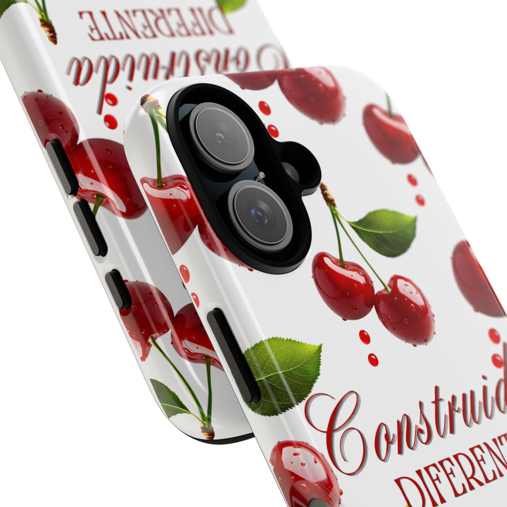 Cherry Pattern Phone Case — "Construida Diferente" Protective Tough Case