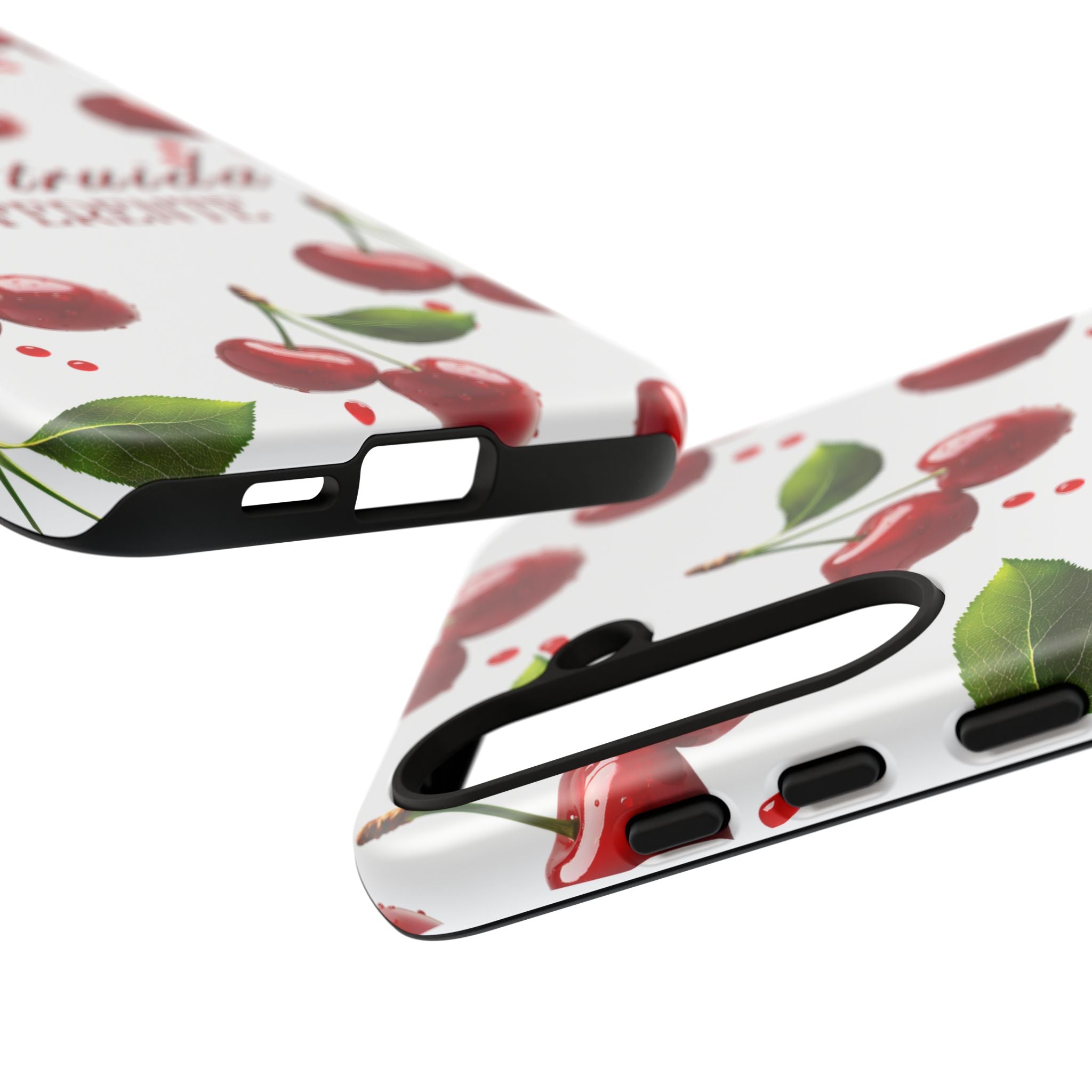 Cherry Pattern Phone Case — "Construida Diferente" Protective Tough Case