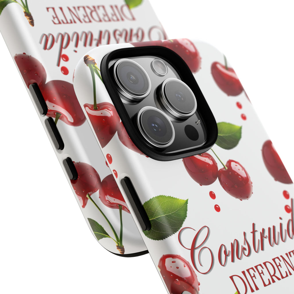 Cherry Pattern Phone Case — "Construida Diferente" Protective Tough Case