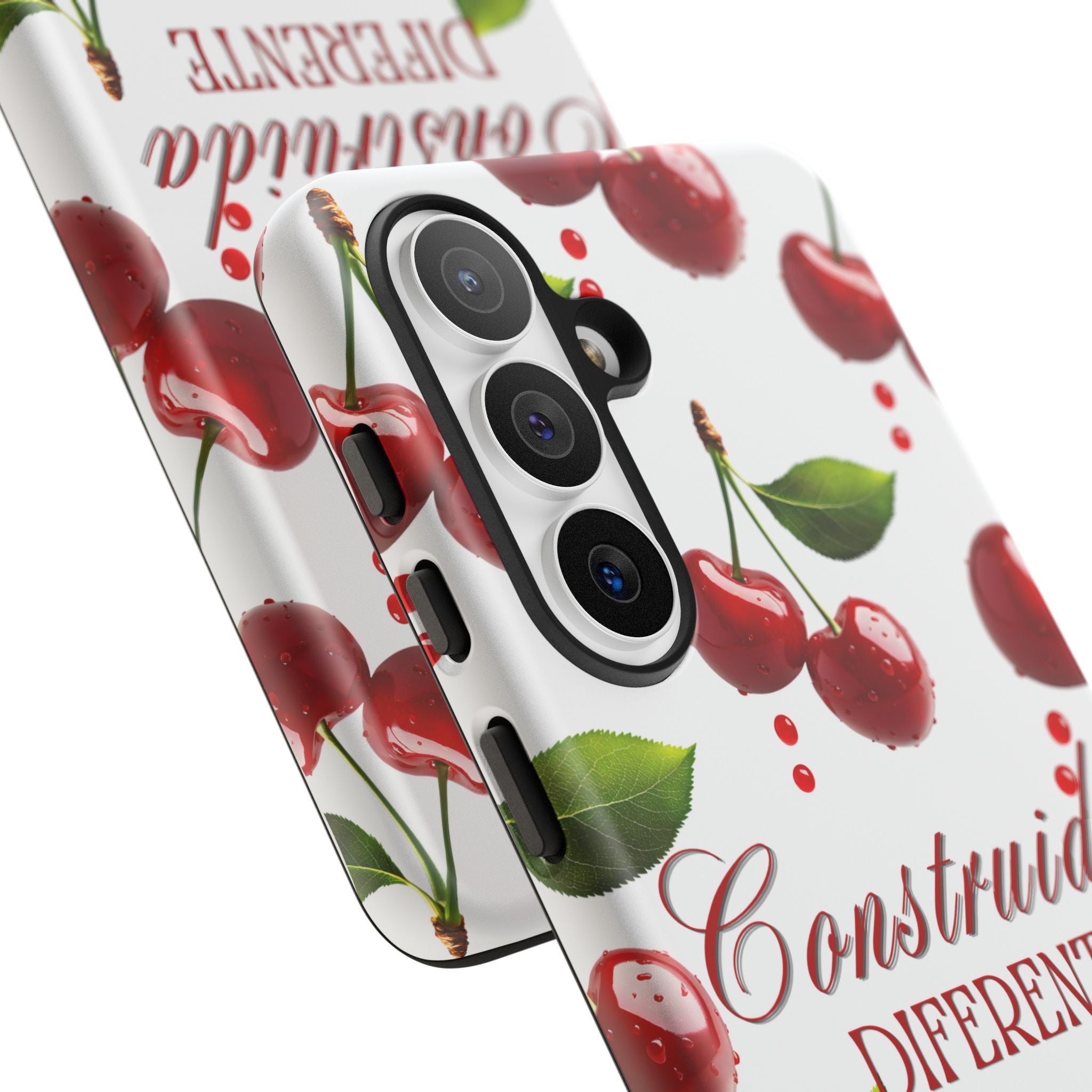 Cherry Pattern Phone Case — "Construida Diferente" Protective Tough Case