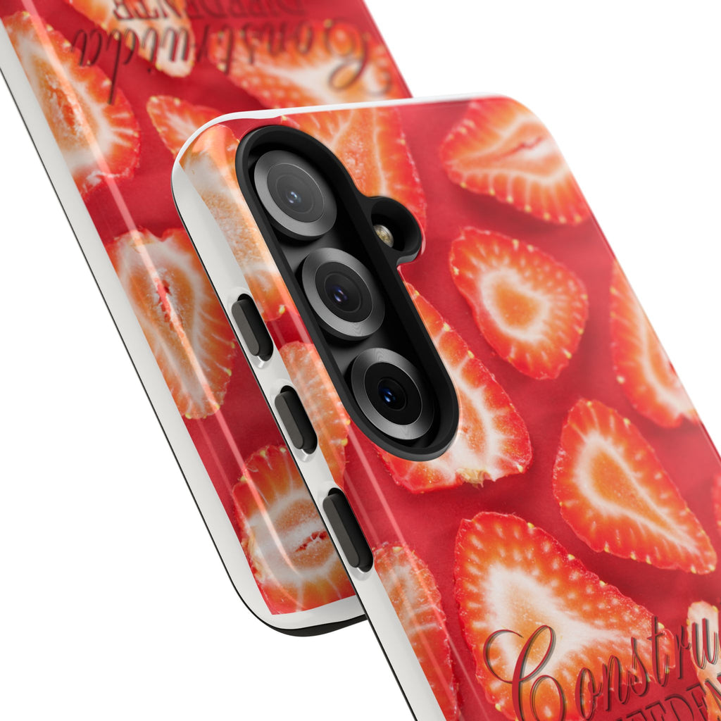 Strawberry Phone Case — Bold Red Fruit Pattern