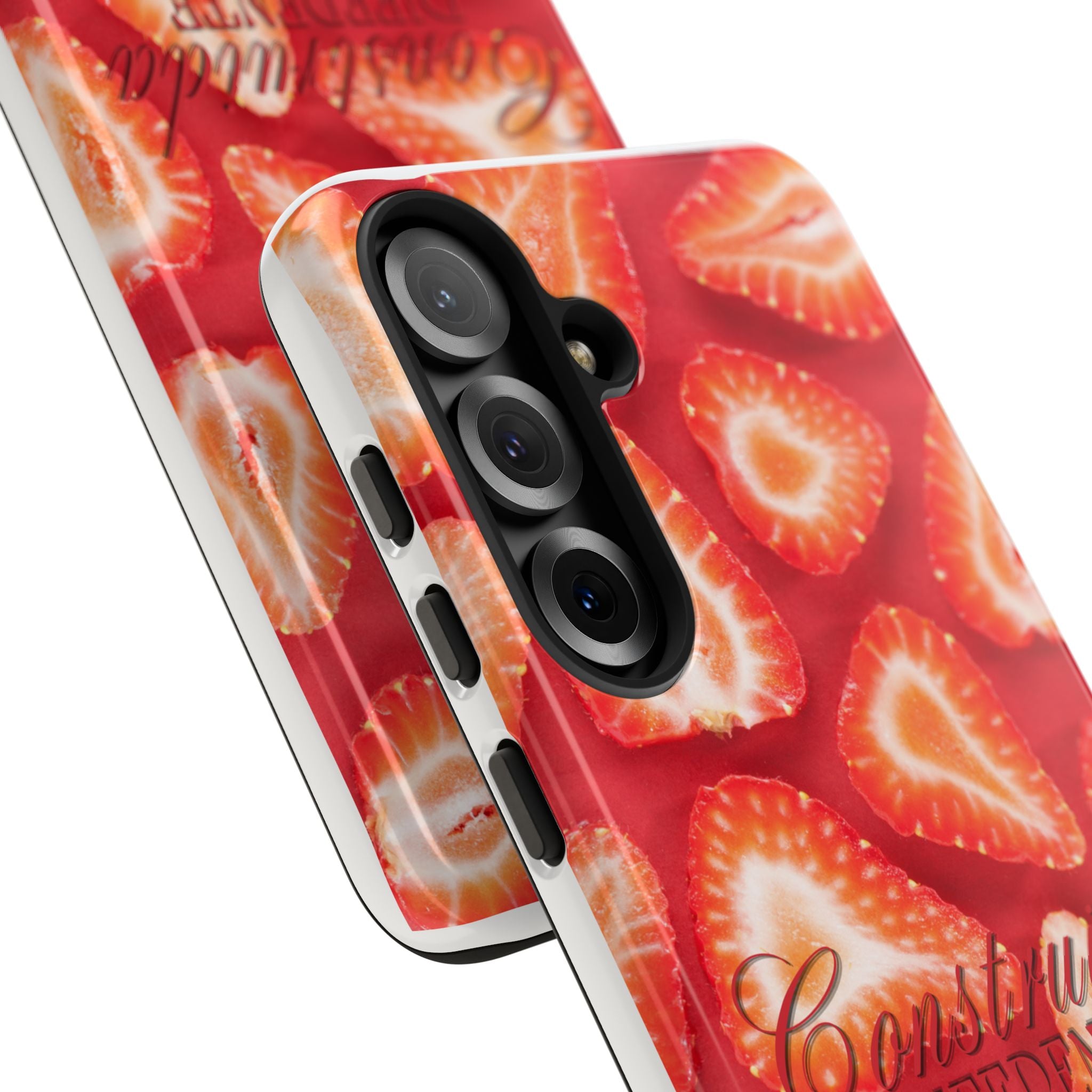 Strawberry Phone Case — Bold Red Fruit Pattern