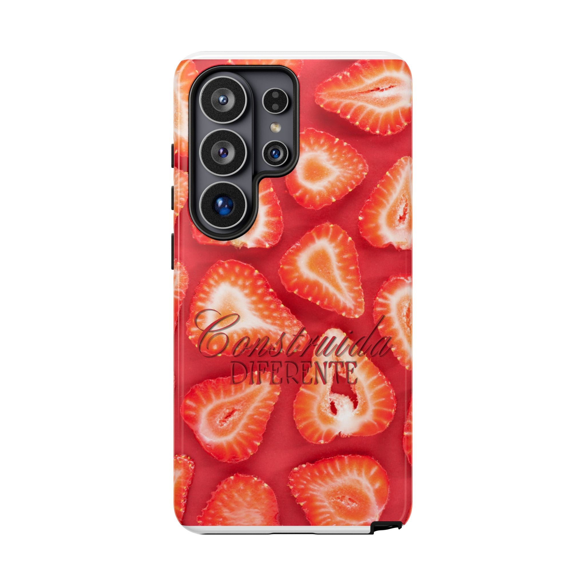 Strawberry Phone Case — Bold Red Fruit Pattern