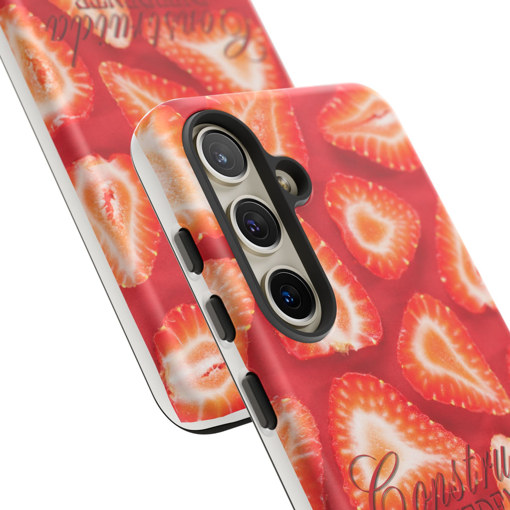 Strawberry Phone Case — Bold Red Fruit Pattern