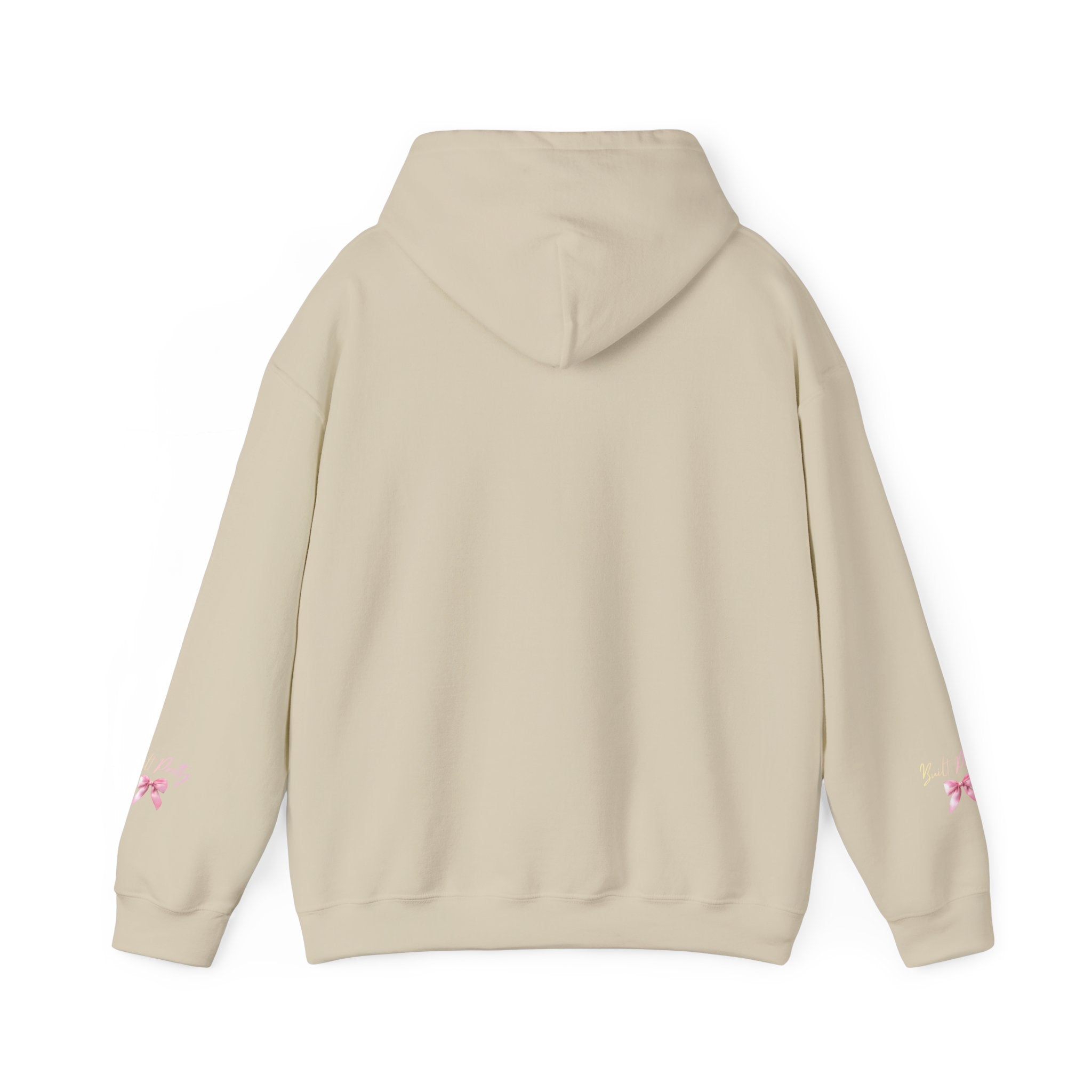 Pretty Bow Hoodie — "Built Pretty" Pink Ribbon Graphic