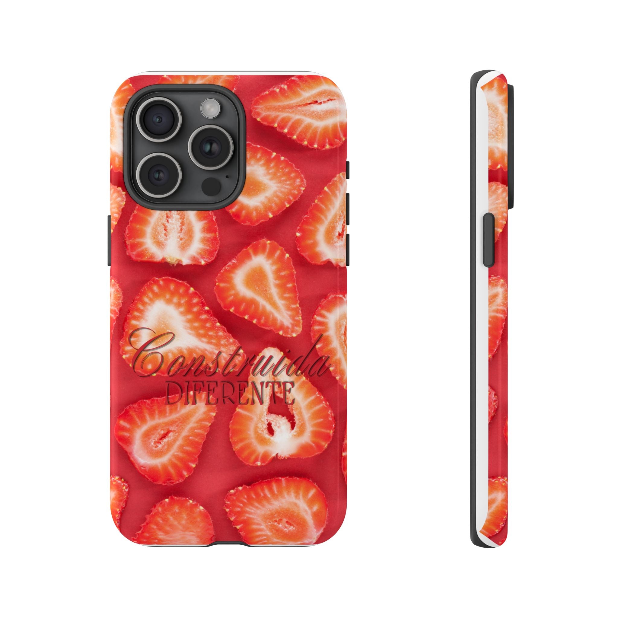 Strawberry Phone Case — Bold Red Fruit Pattern