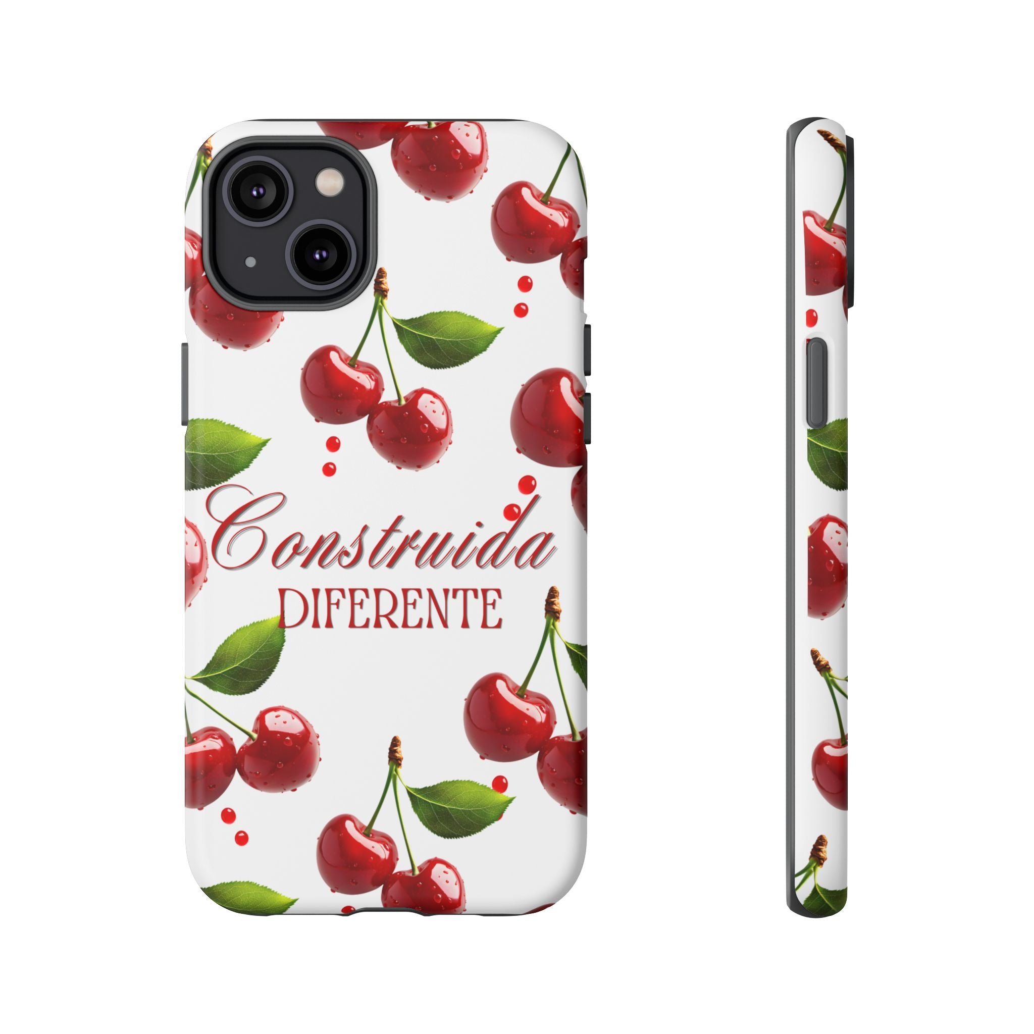 Cherry Pattern Phone Case — "Construida Diferente" Protective Tough Case