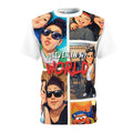 Cartoon Photo Collage Tee — "Tiny's World" All-Over Print