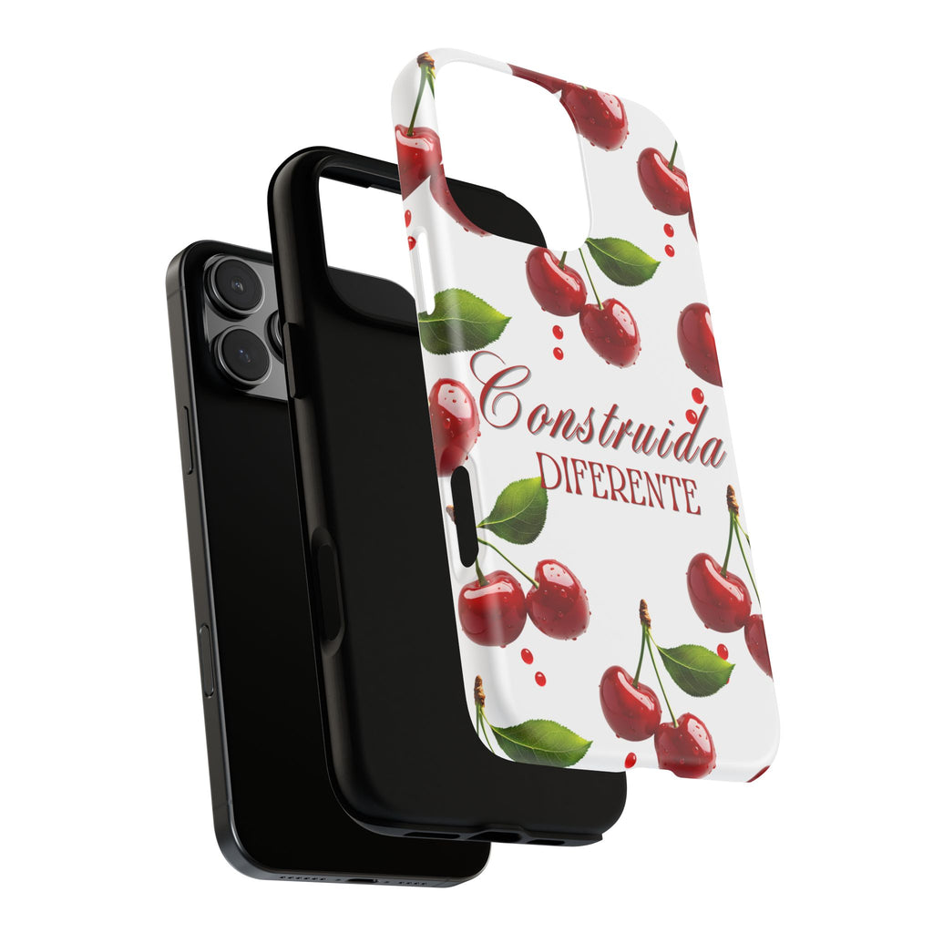 Cherry Pattern Phone Case — "Construida Diferente" Protective Tough Case