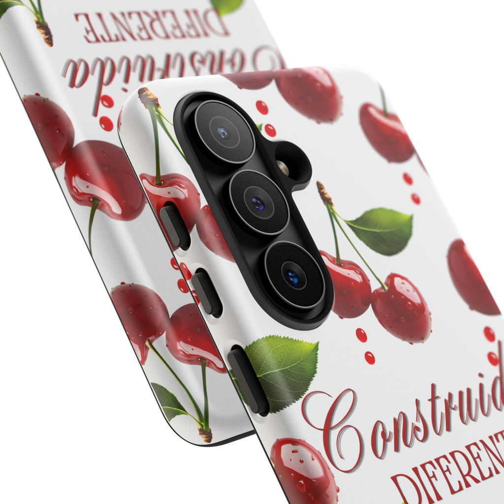 Cherry Pattern Phone Case — "Construida Diferente" Protective Tough Case