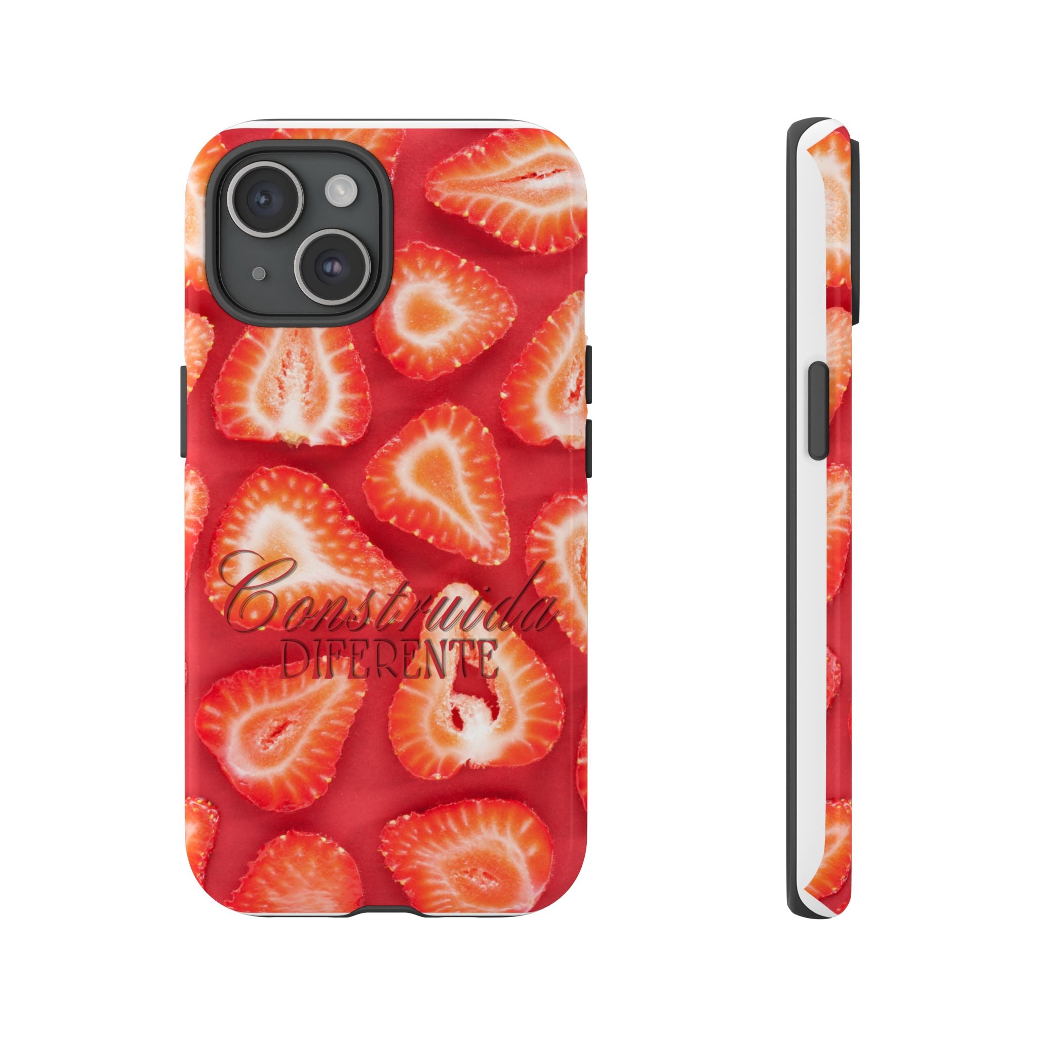 Strawberry Phone Case — Bold Red Fruit Pattern