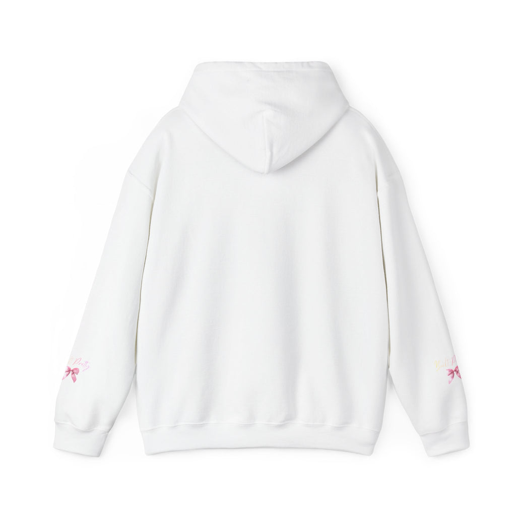 Pretty Bow Hoodie — "Built Pretty" Pink Ribbon Graphic