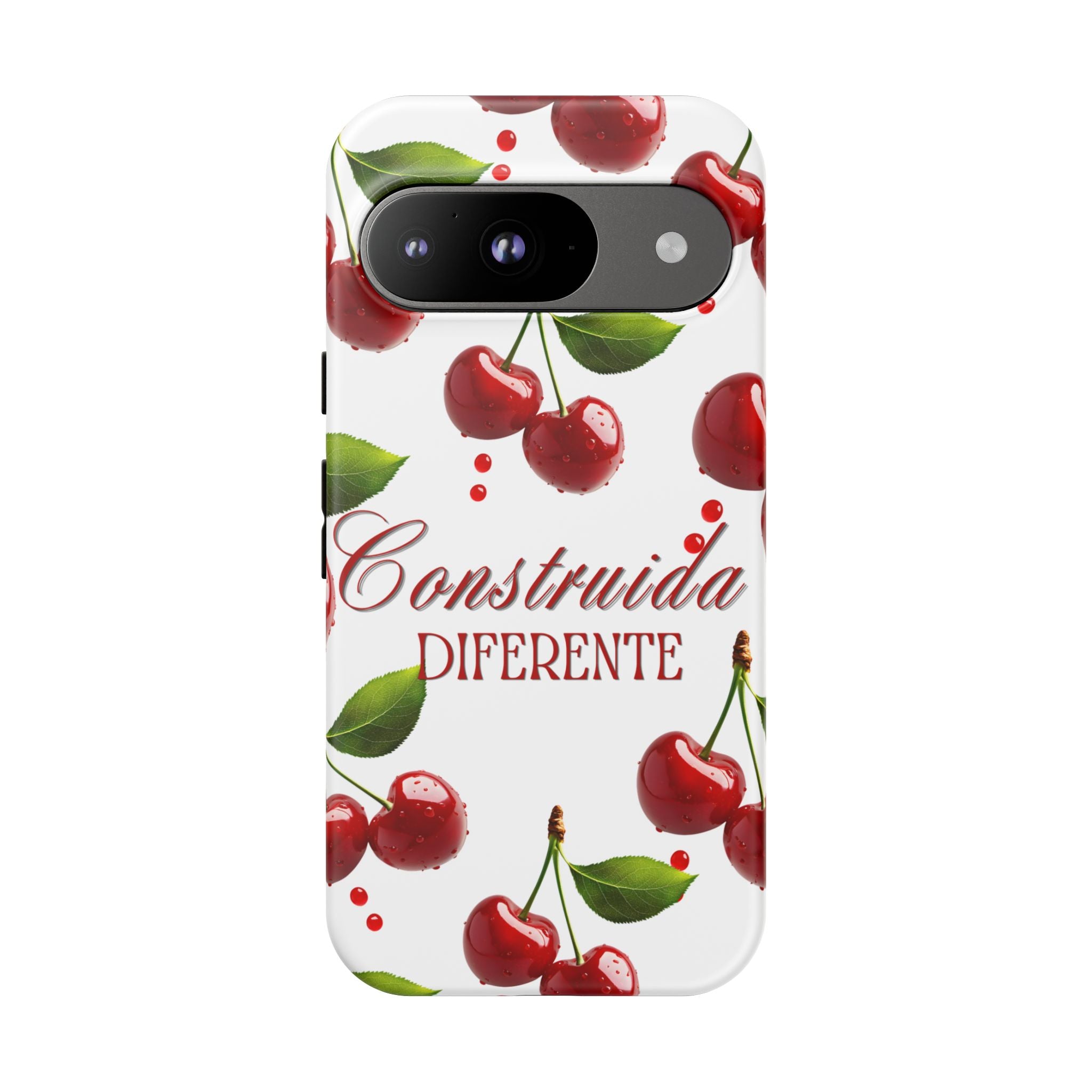 Cherry Pattern Phone Case — "Construida Diferente" Protective Tough Case