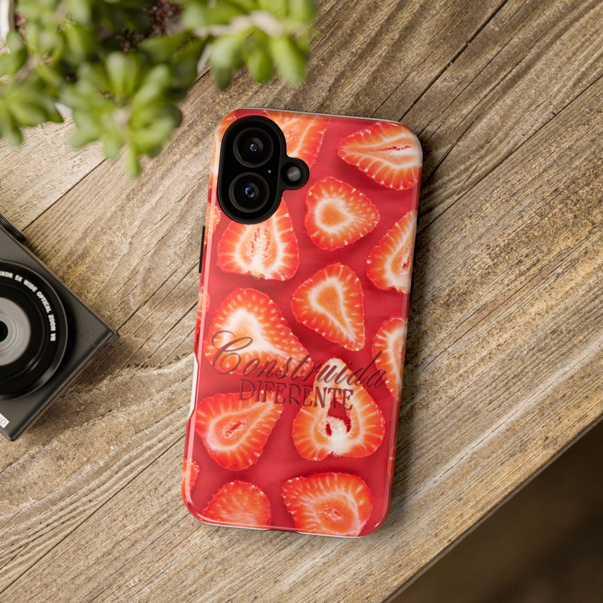 Strawberry Phone Case — Bold Red Fruit Pattern