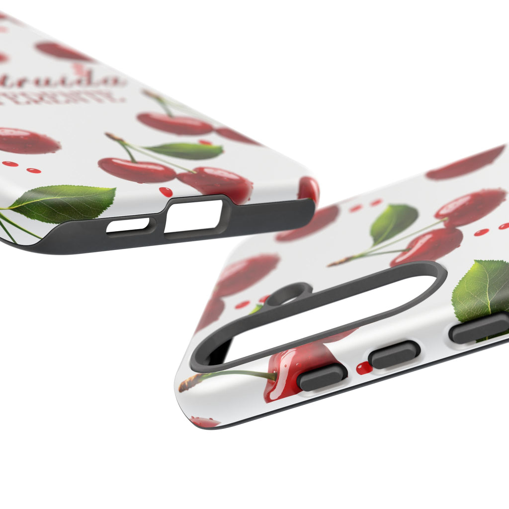 Cherry Pattern Phone Case — "Construida Diferente" Protective Tough Case