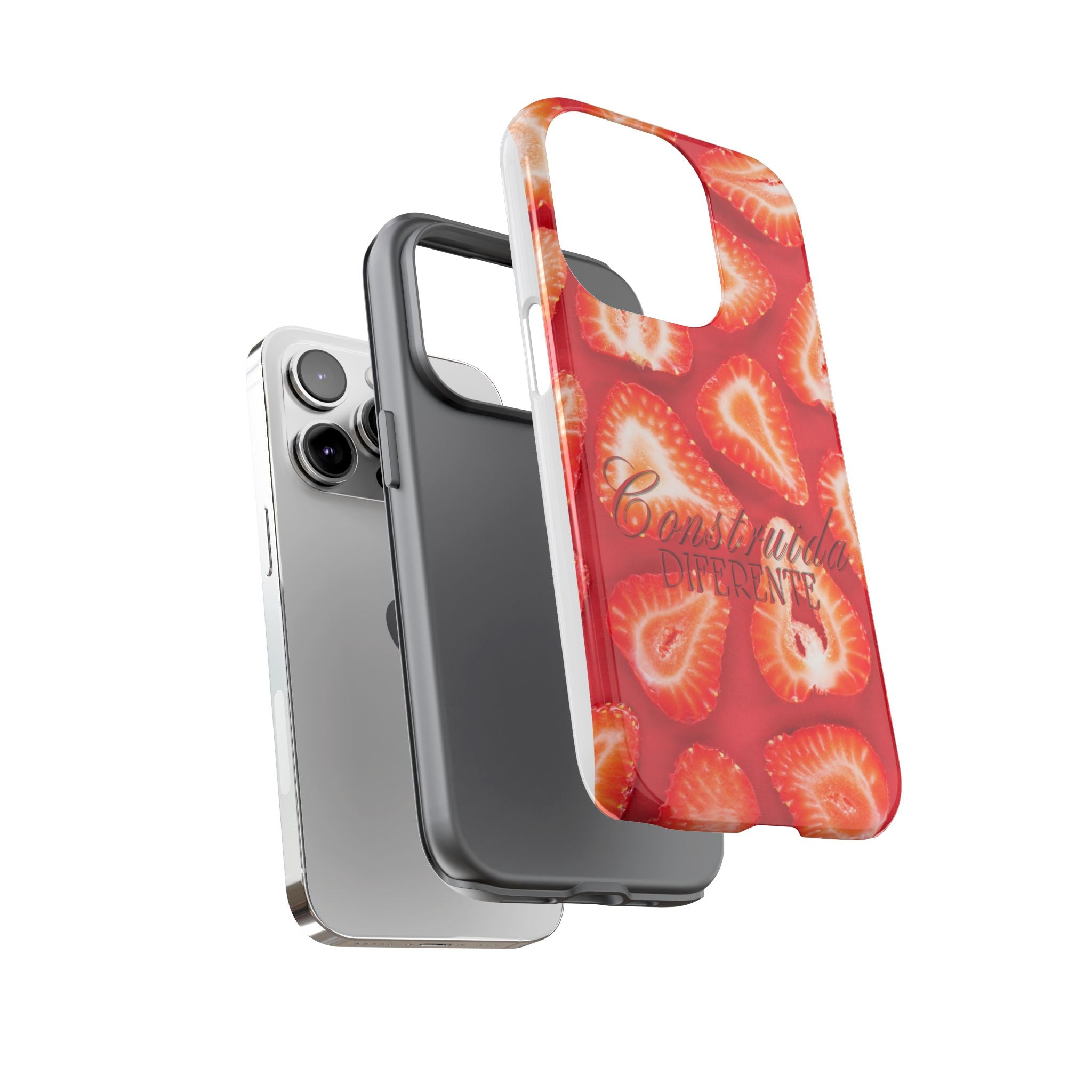 Strawberry Phone Case — Bold Red Fruit Pattern
