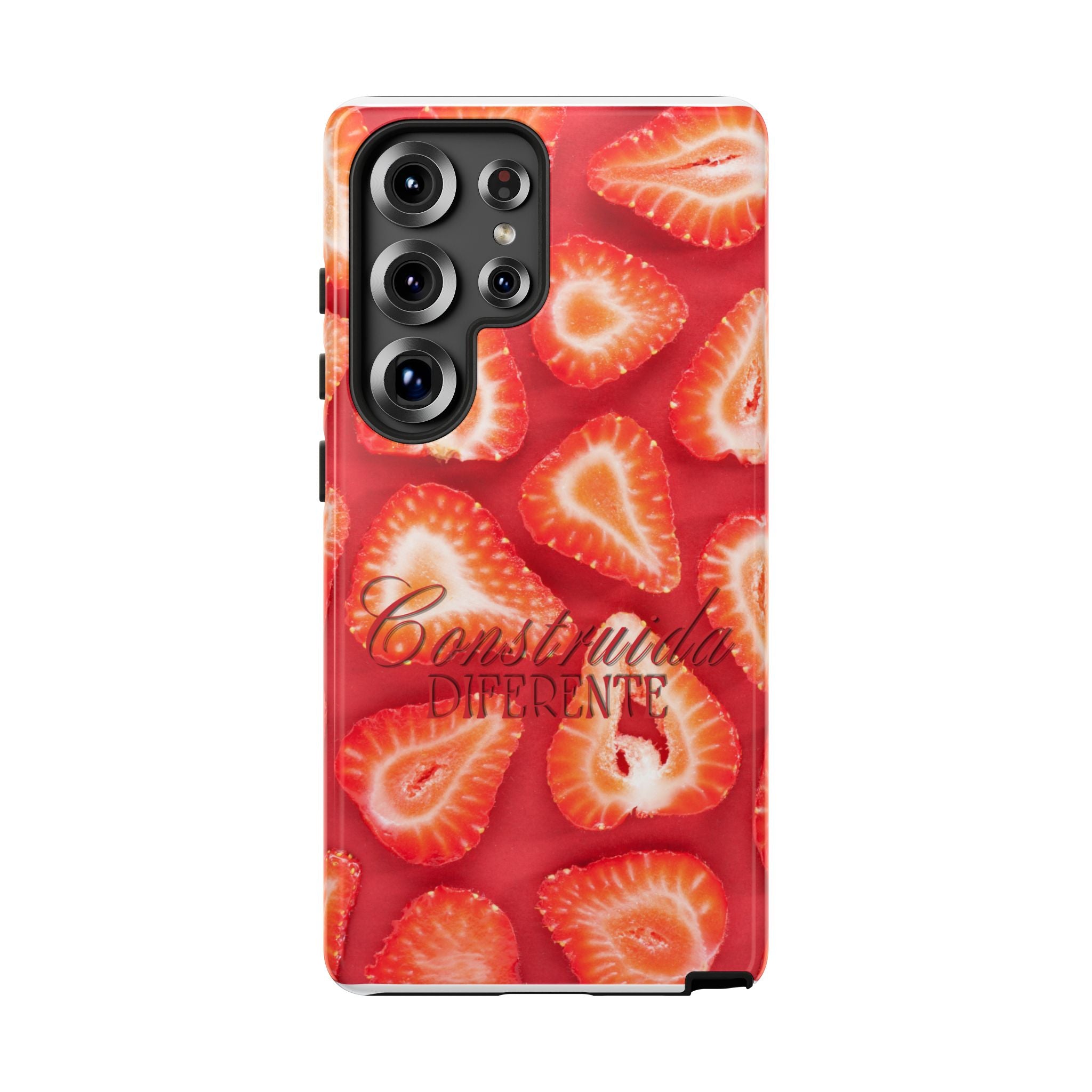 Strawberry Phone Case — Bold Red Fruit Pattern