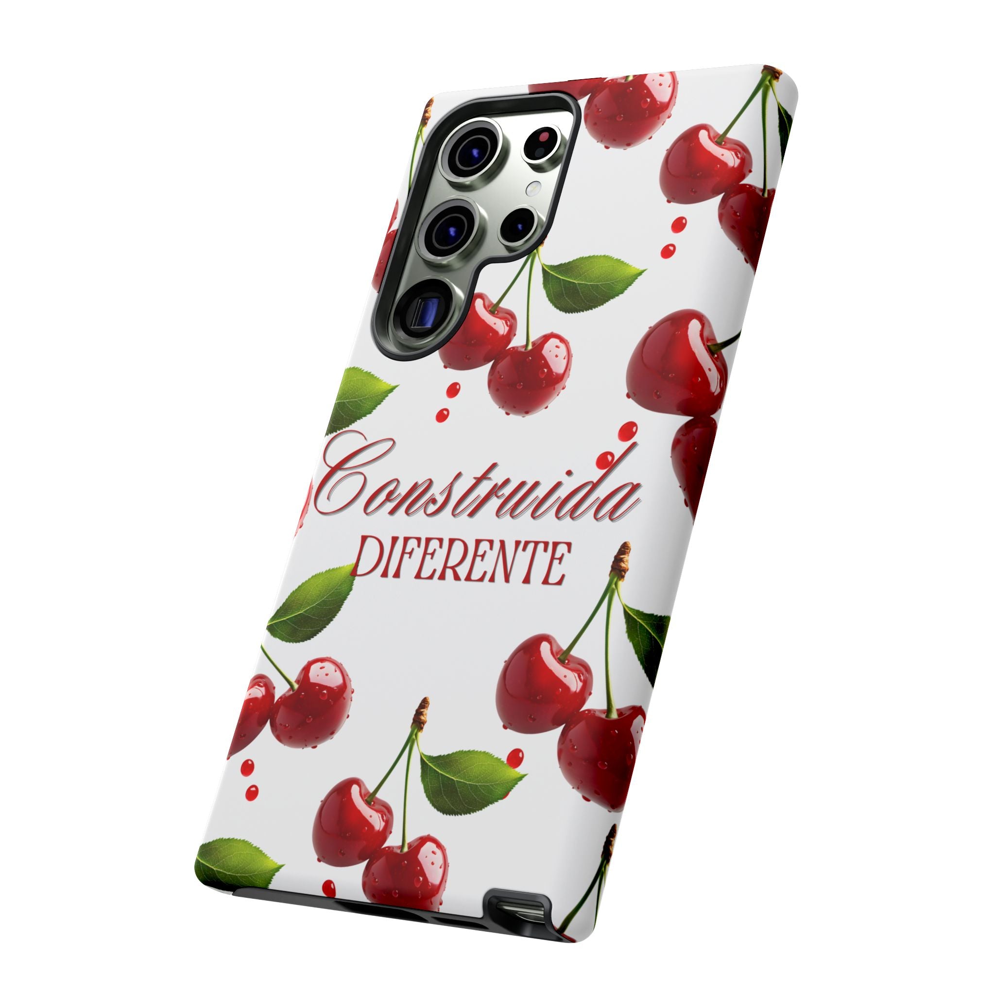 Cherry Pattern Phone Case — "Construida Diferente" Protective Tough Case