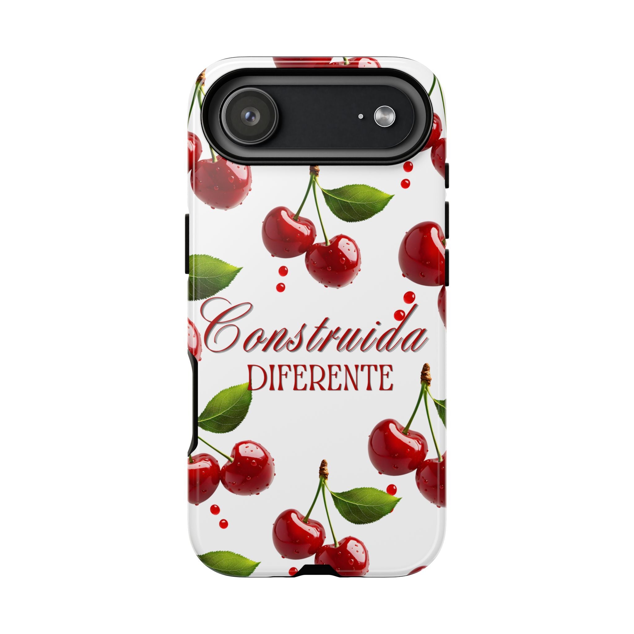 Cherry Pattern Phone Case — "Construida Diferente" Protective Tough Case