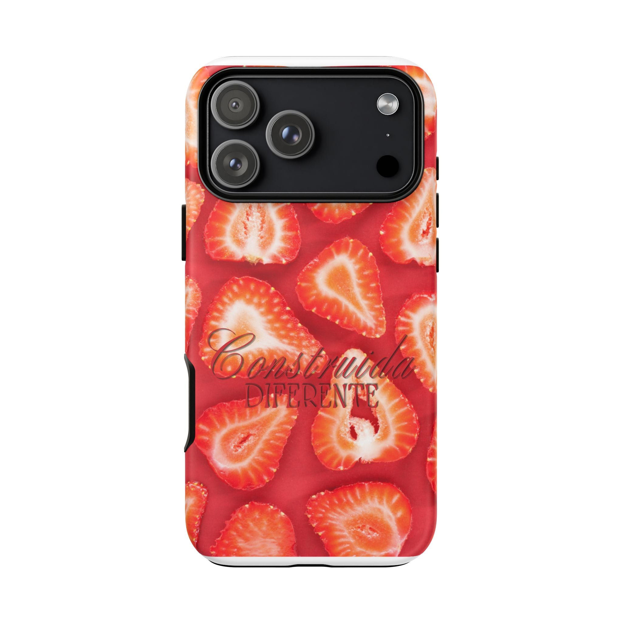 Strawberry Phone Case — Bold Red Fruit Pattern