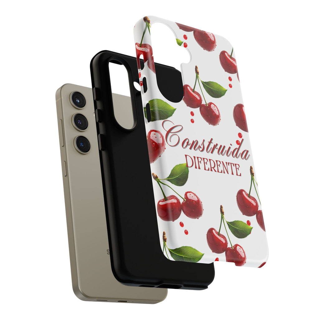 Cherry Pattern Phone Case — "Construida Diferente" Protective Tough Case