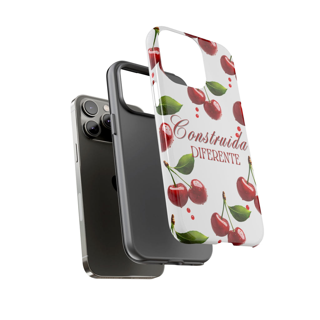 Cherry Pattern Phone Case — "Construida Diferente" Protective Tough Case