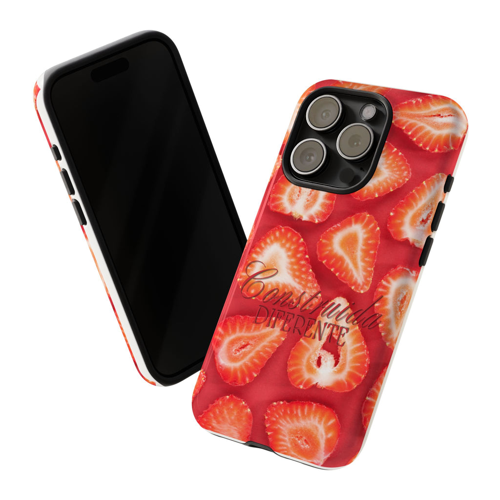 Strawberry Phone Case — Bold Red Fruit Pattern