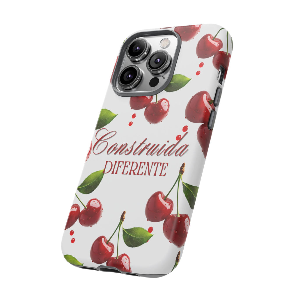 Cherry Pattern Phone Case — "Construida Diferente" Protective Tough Case