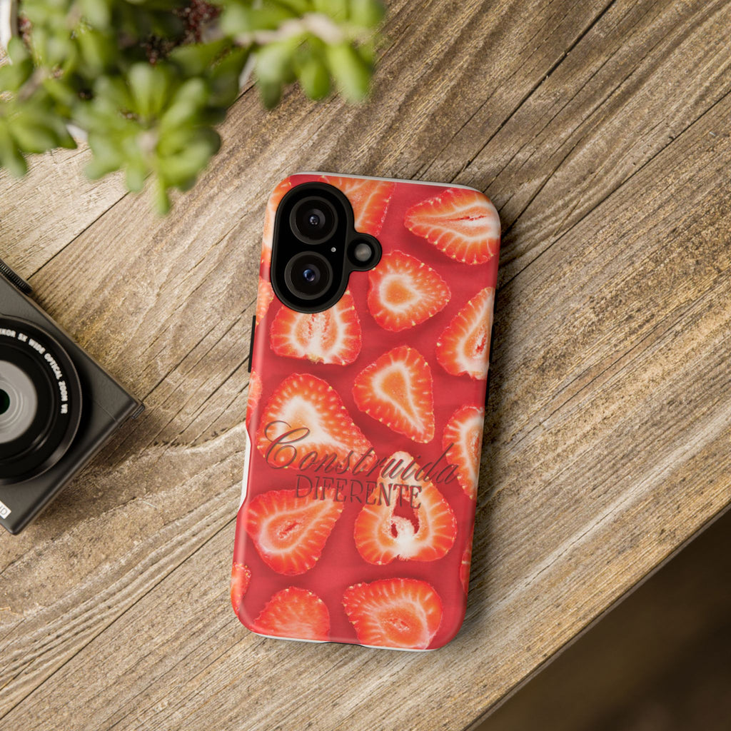 Strawberry Phone Case — Bold Red Fruit Pattern
