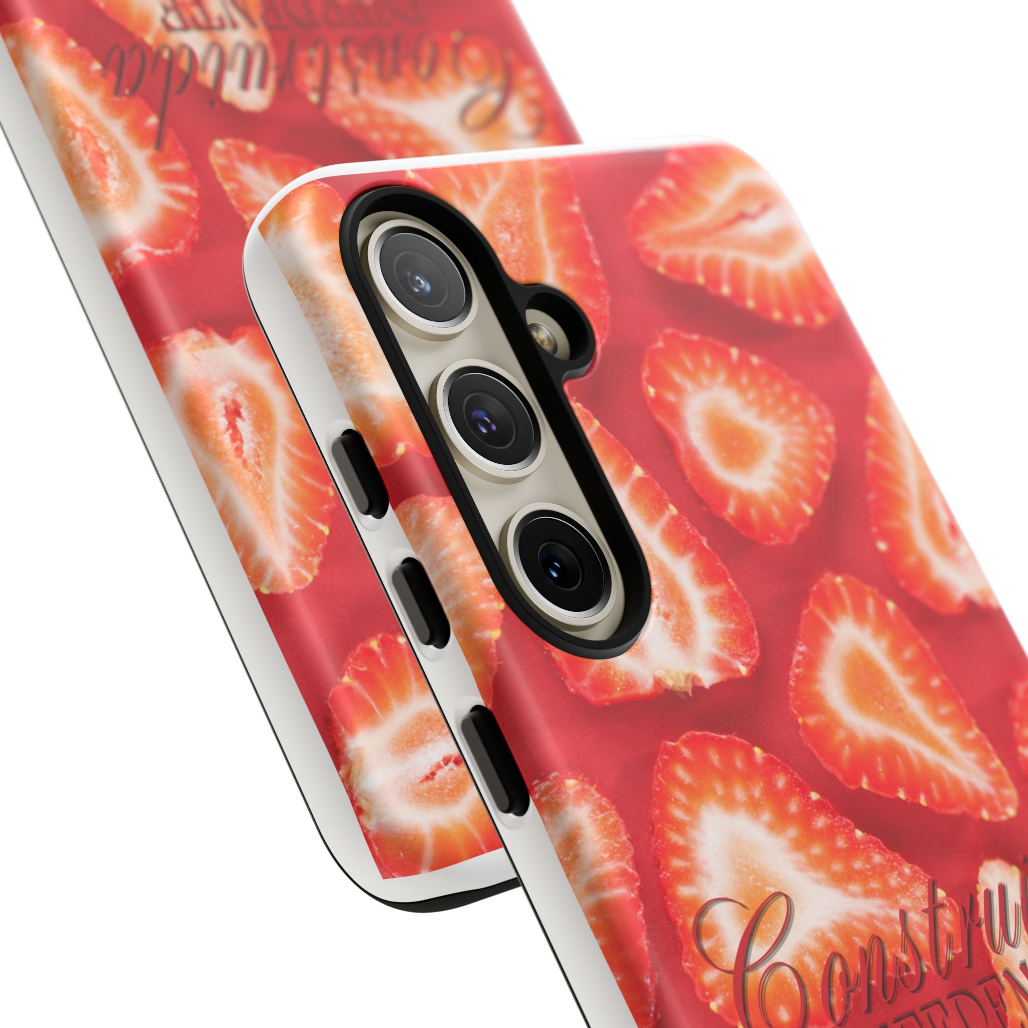 Strawberry Phone Case — Bold Red Fruit Pattern