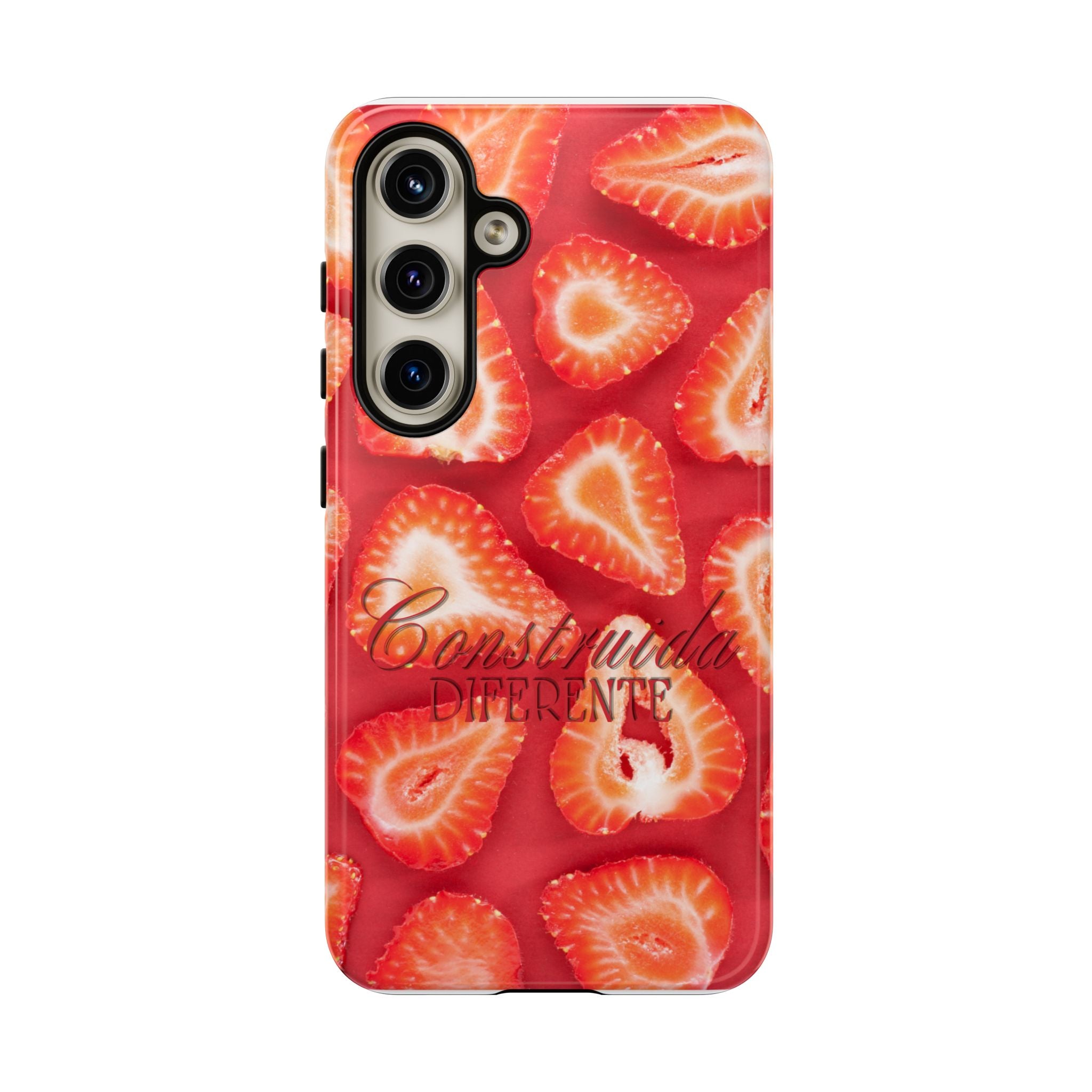 Strawberry Phone Case — Bold Red Fruit Pattern