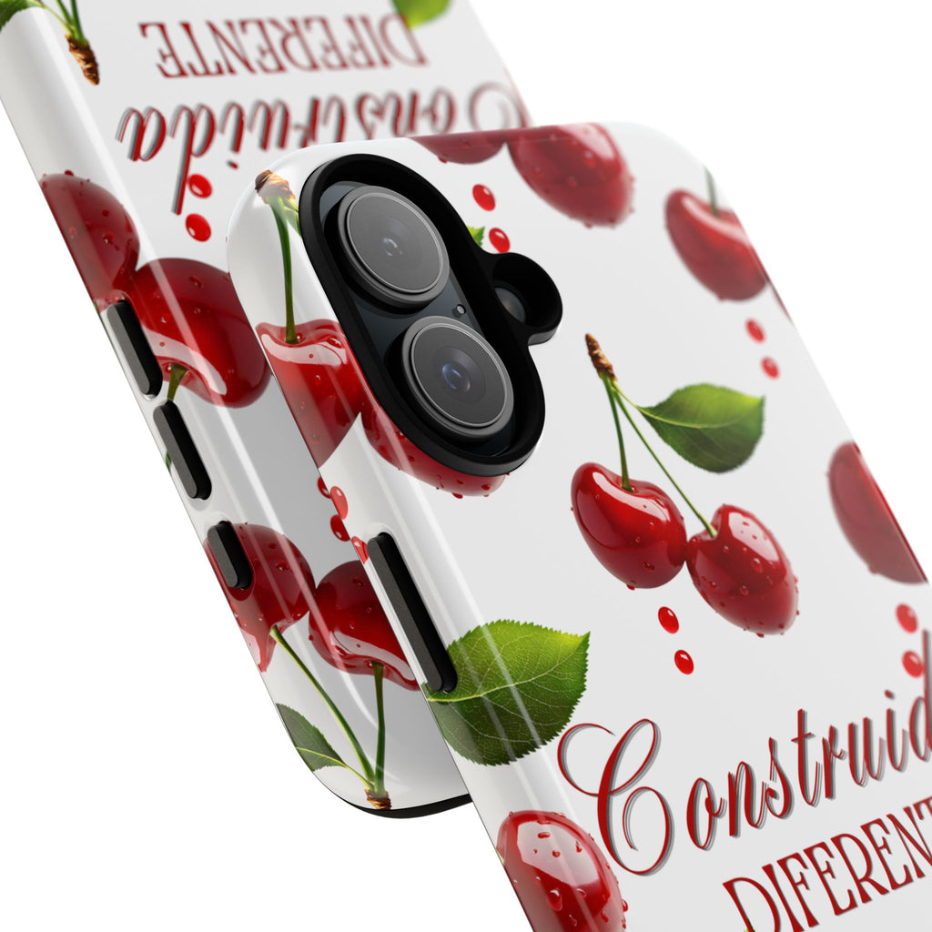 Cherry Pattern Phone Case — "Construida Diferente" Protective Tough Case