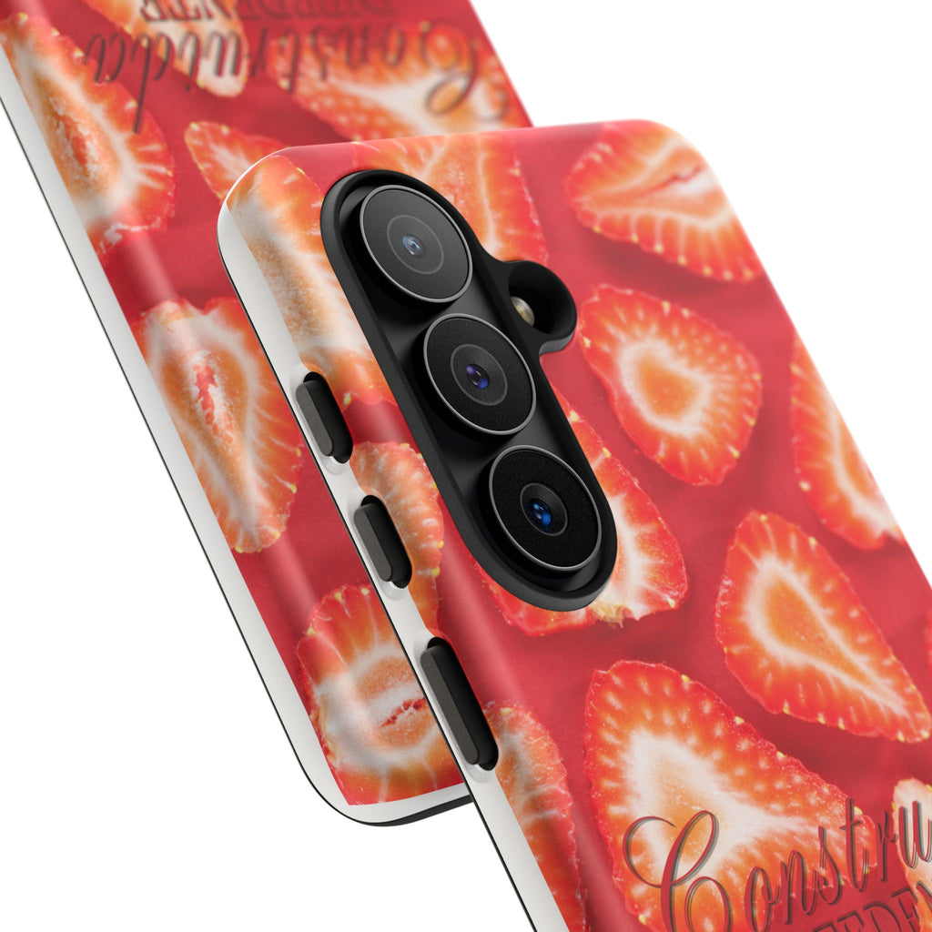 Strawberry Phone Case — Bold Red Fruit Pattern