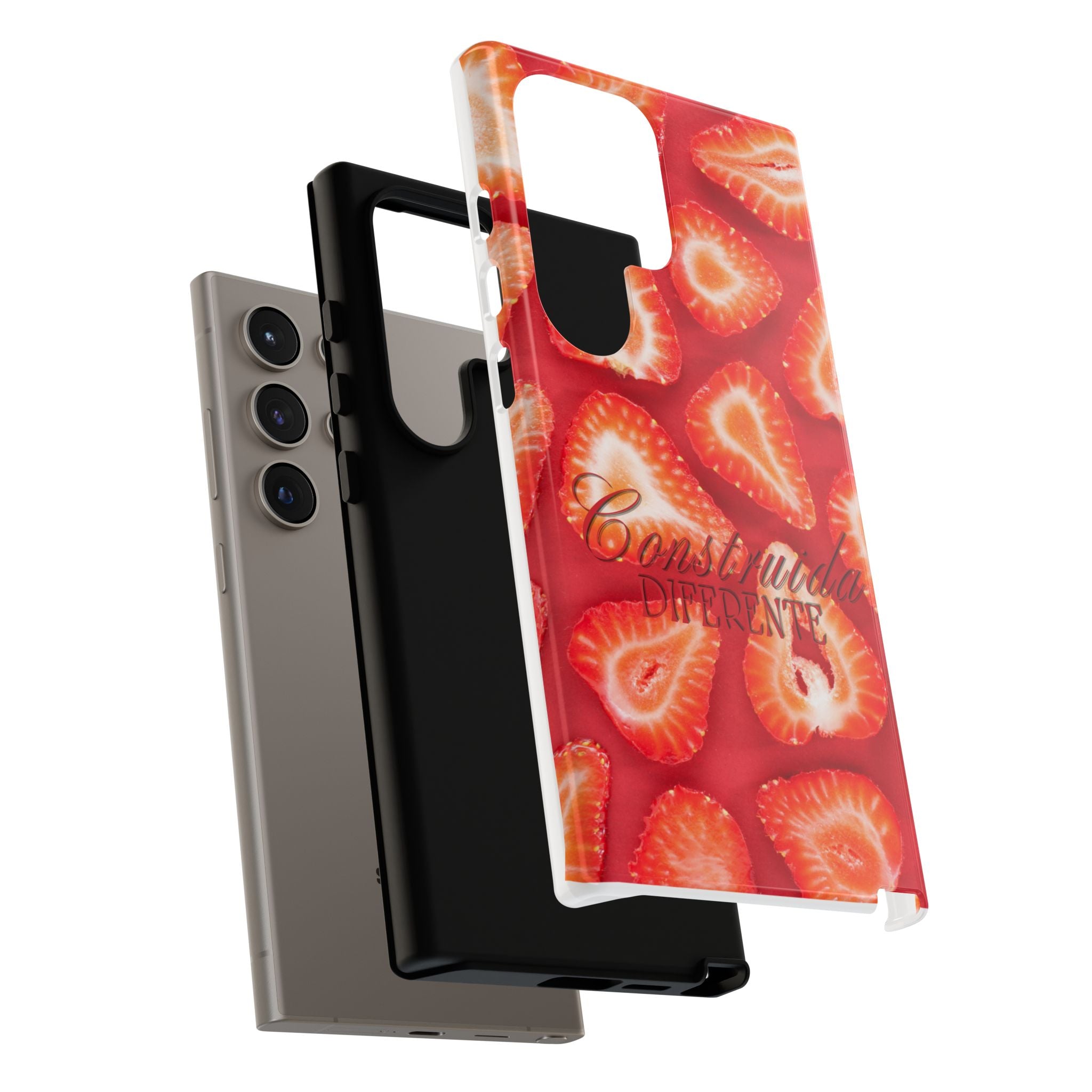 Strawberry Phone Case — Bold Red Fruit Pattern