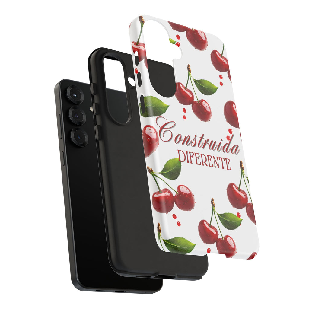 Cherry Pattern Phone Case — "Construida Diferente" Protective Tough Case