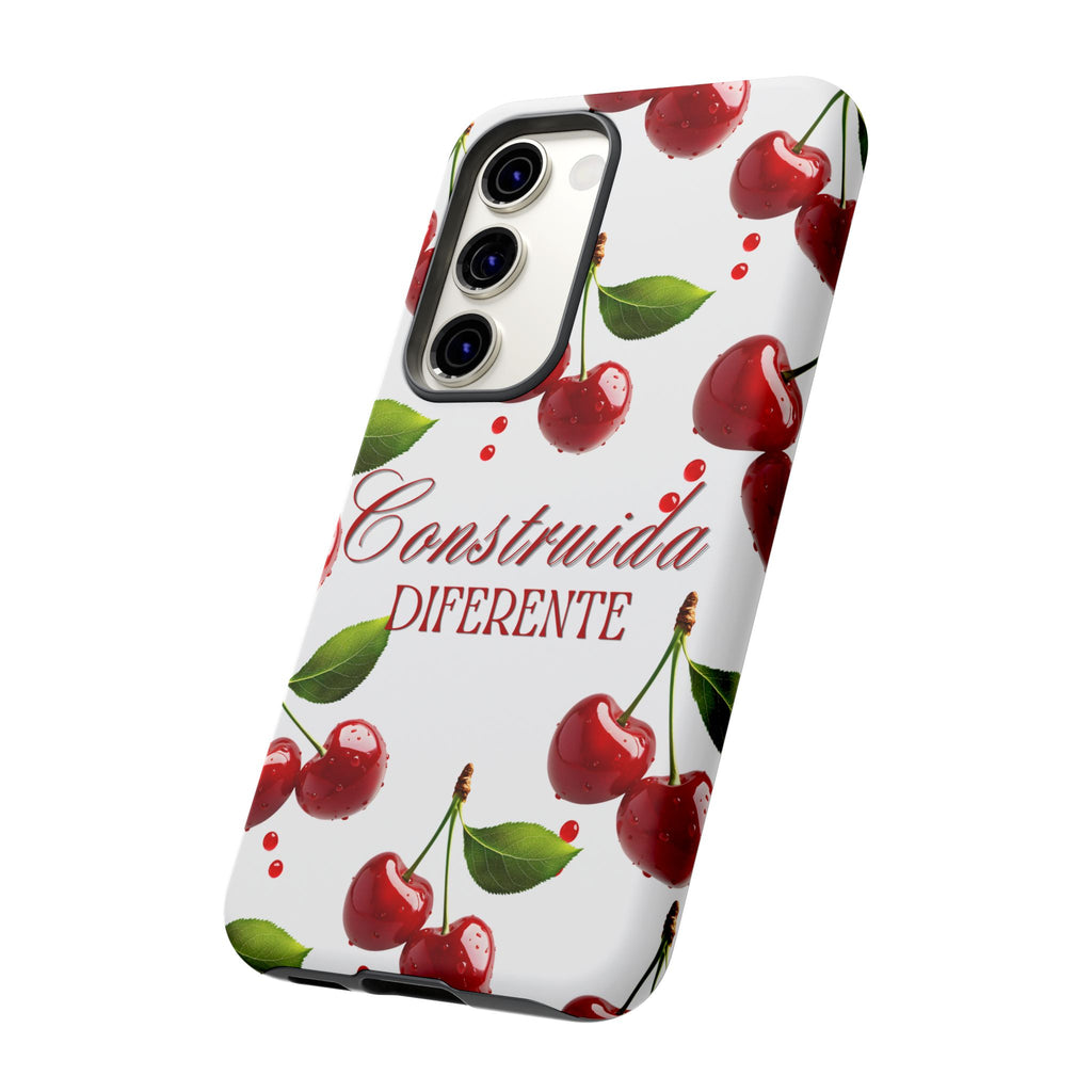 Cherry Pattern Phone Case — "Construida Diferente" Protective Tough Case