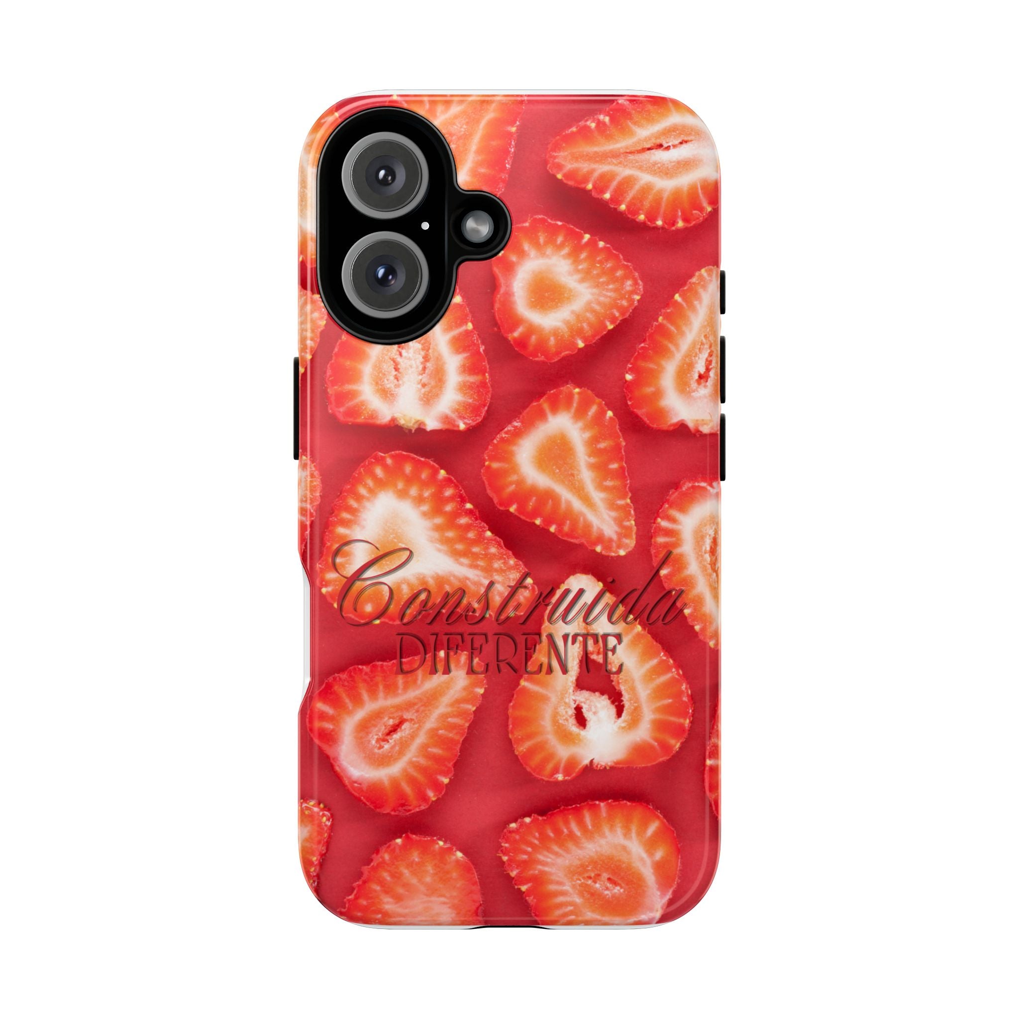 Strawberry Phone Case — Bold Red Fruit Pattern