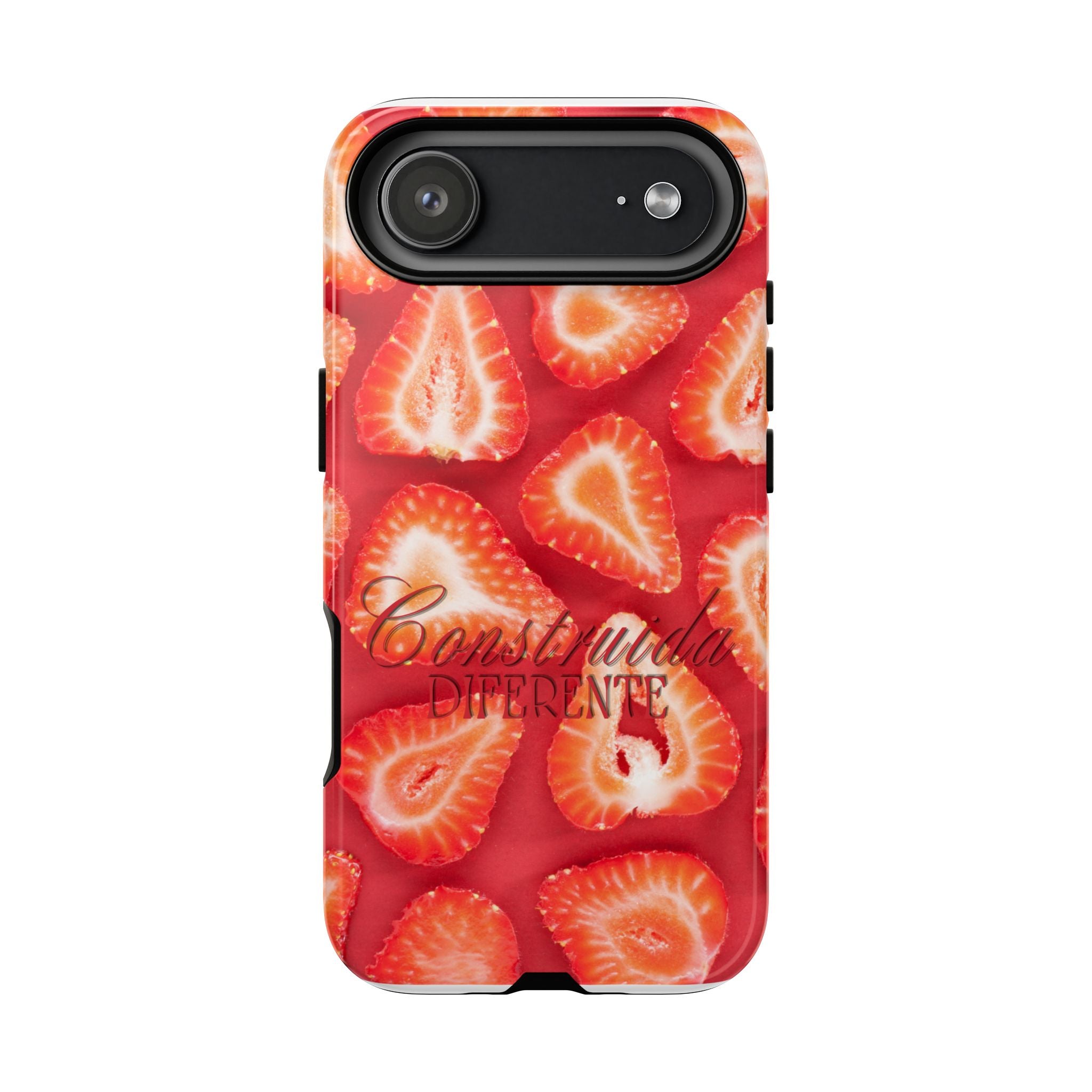 Strawberry Phone Case — Bold Red Fruit Pattern
