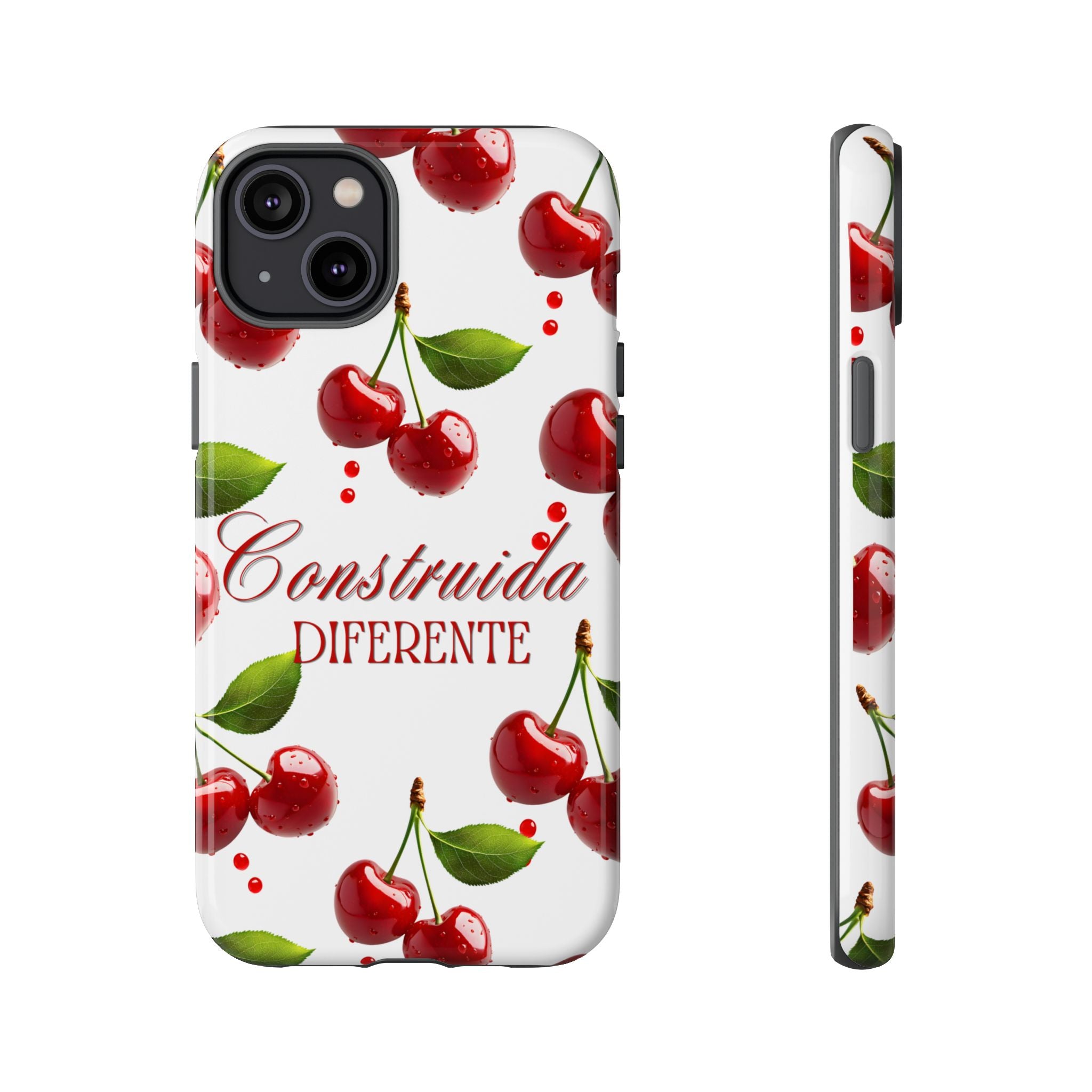Cherry Pattern Phone Case — "Construida Diferente" Protective Tough Case