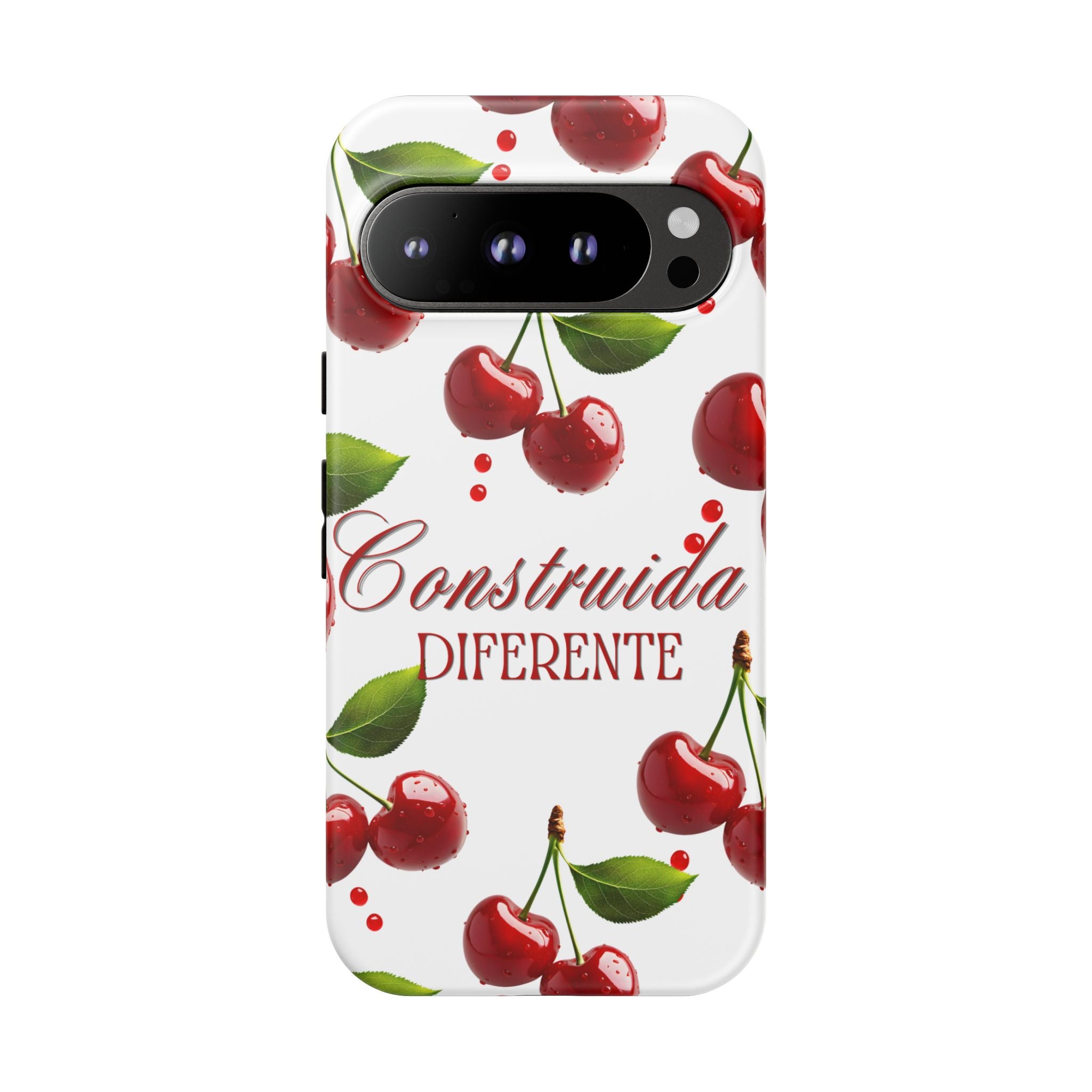 Cherry Pattern Phone Case — "Construida Diferente" Protective Tough Case