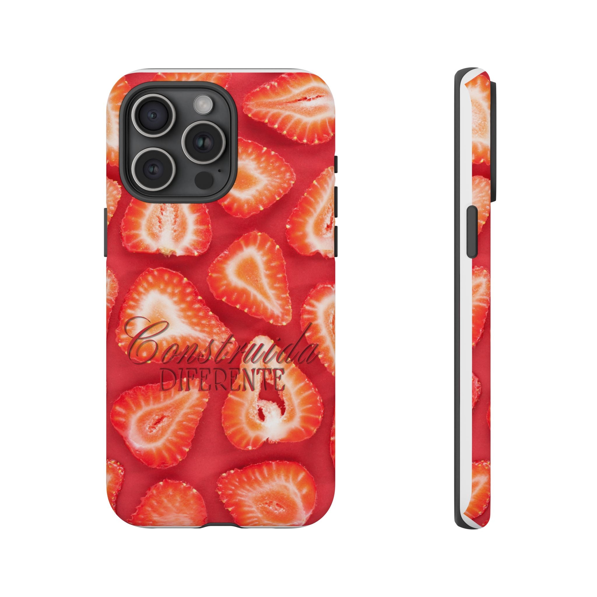 Strawberry Phone Case — Bold Red Fruit Pattern