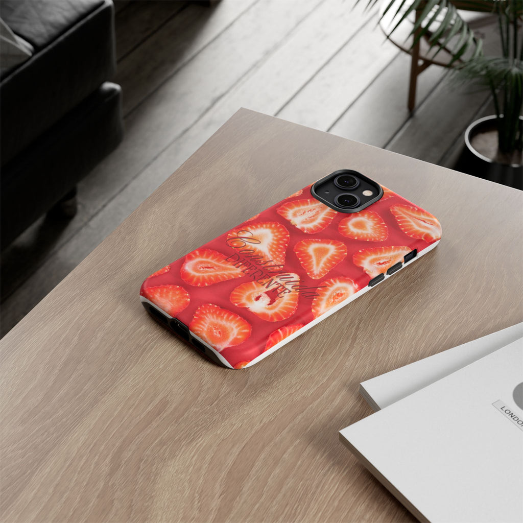 Strawberry Phone Case — Bold Red Fruit Pattern